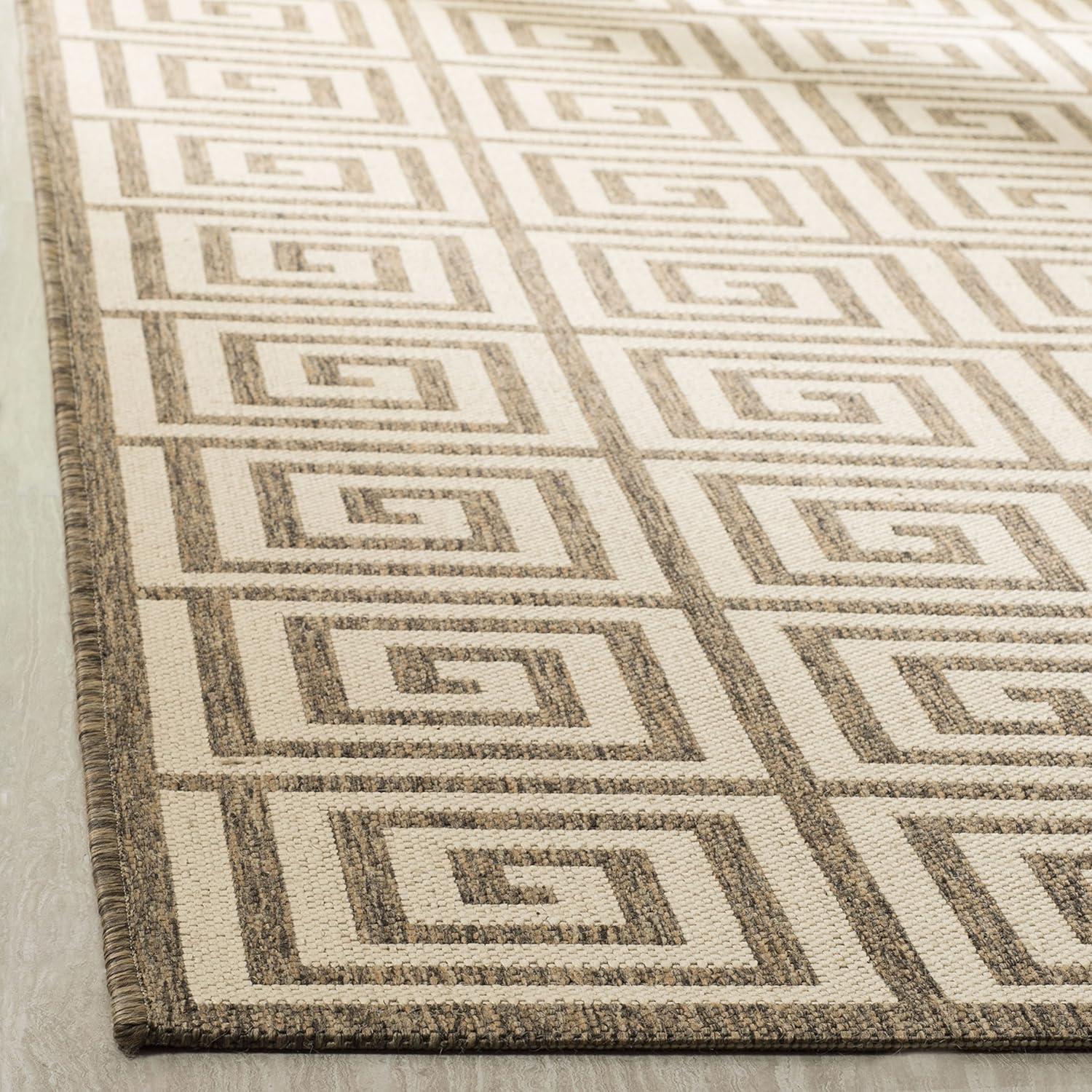 Linden LND129 Power Loomed Area Rug - Cream/Beige - 5'3"x7'6" - Safavieh