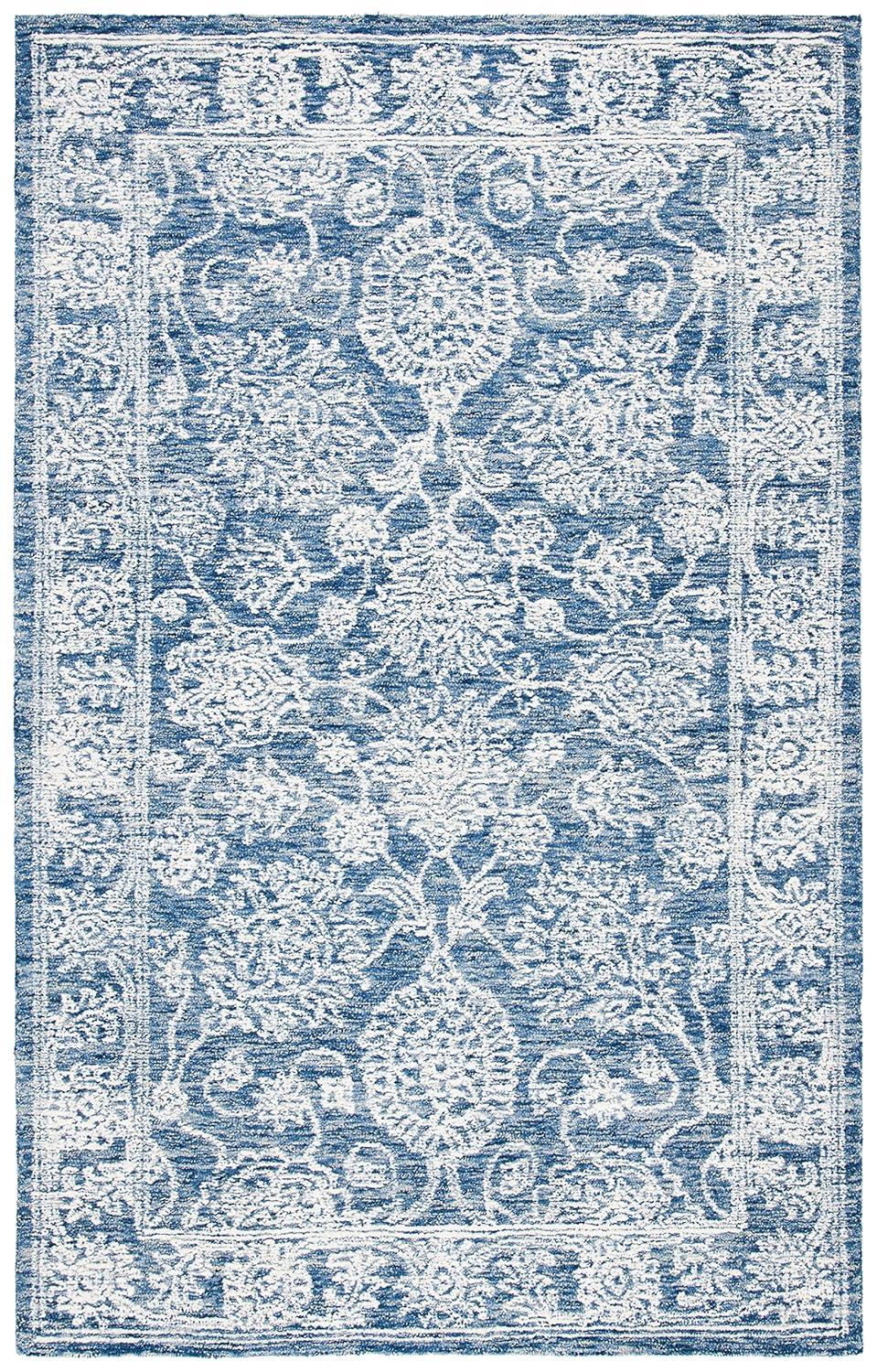 Metro MET806 Hand Tufted Indoor Area Rug - Natural/Blue - 5'x8' - Safavieh