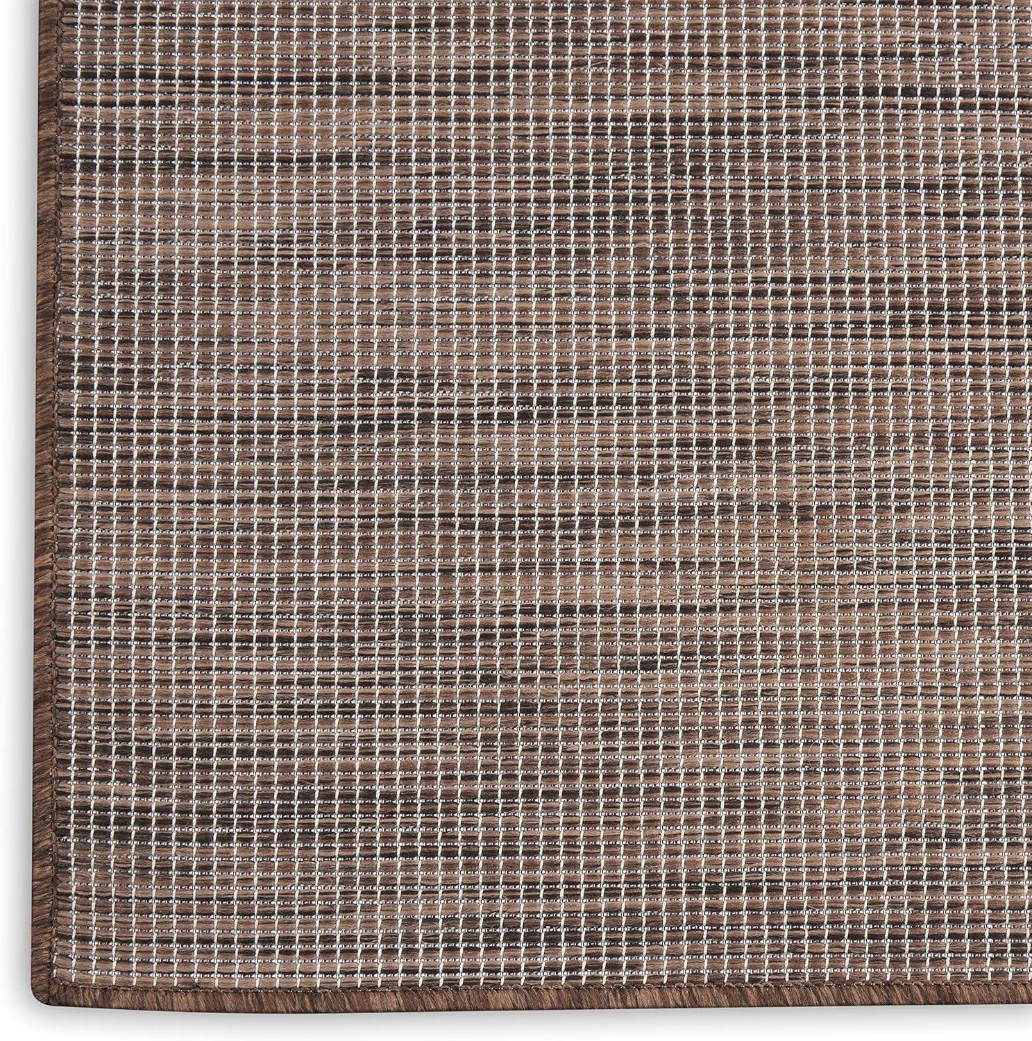 Easy-Care Natural Synthetic 8' x 10' Flatweave Indoor/Outdoor Rug