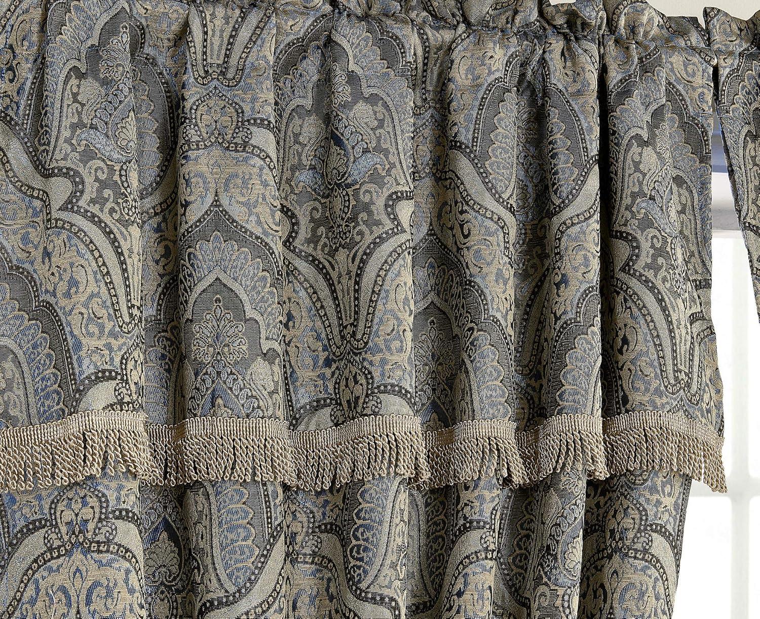 Chezmoi Collection Synthetic Paisley Room Darkening Rod Pocket Curtain Panel