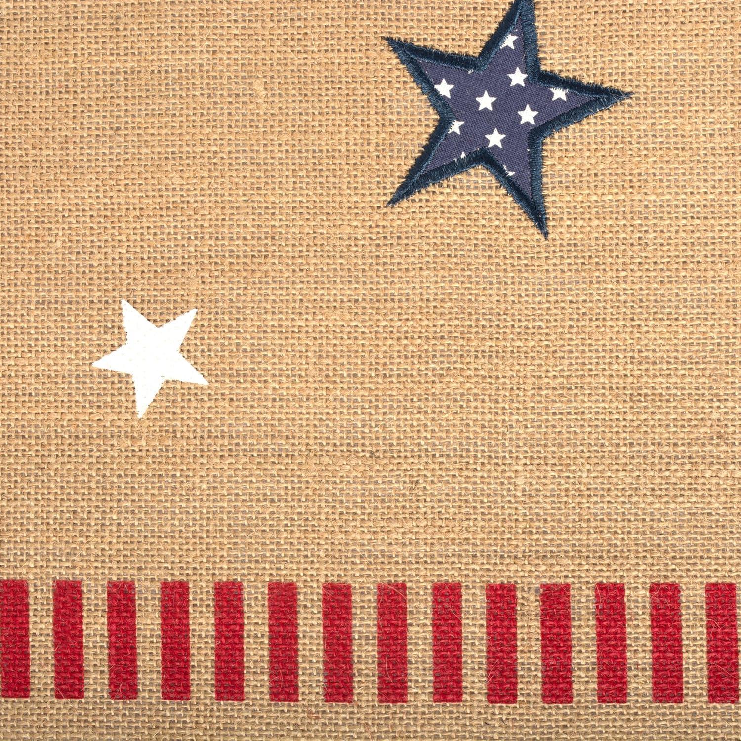 14 x 74 in. 4th of July Jute Table Runner