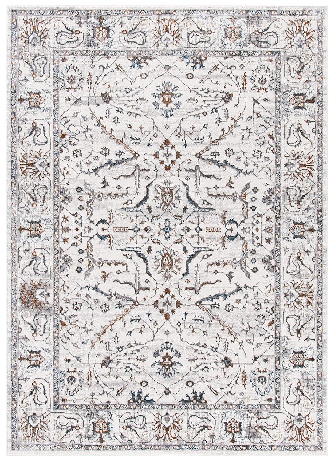 Isabella ISA936 Power Loomed Area Rug - Light Grey/Grey - 8'x10' - Safavieh