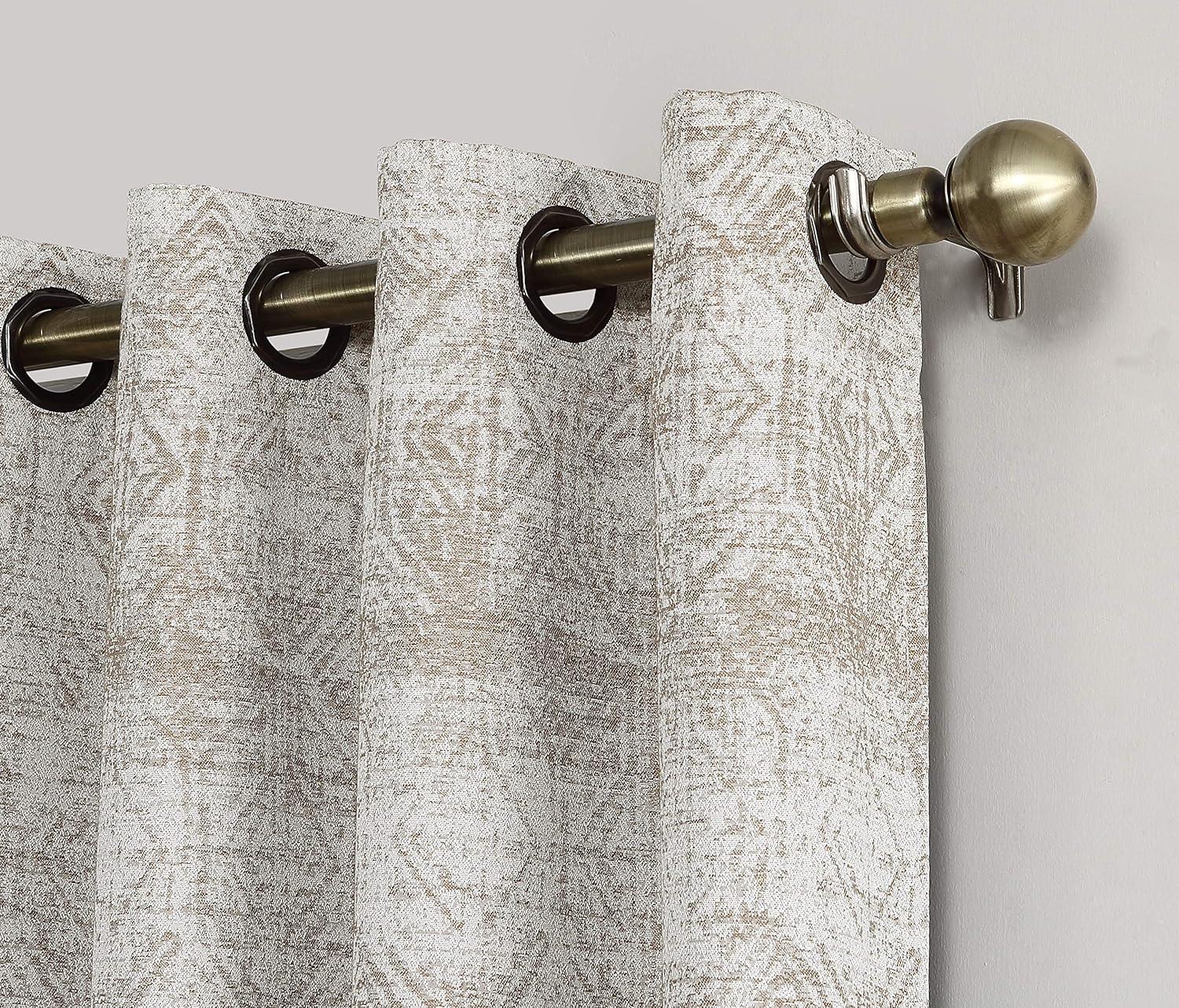 Sun Zero Distressed Global Blackout Lined Grommet Curtain Panel
