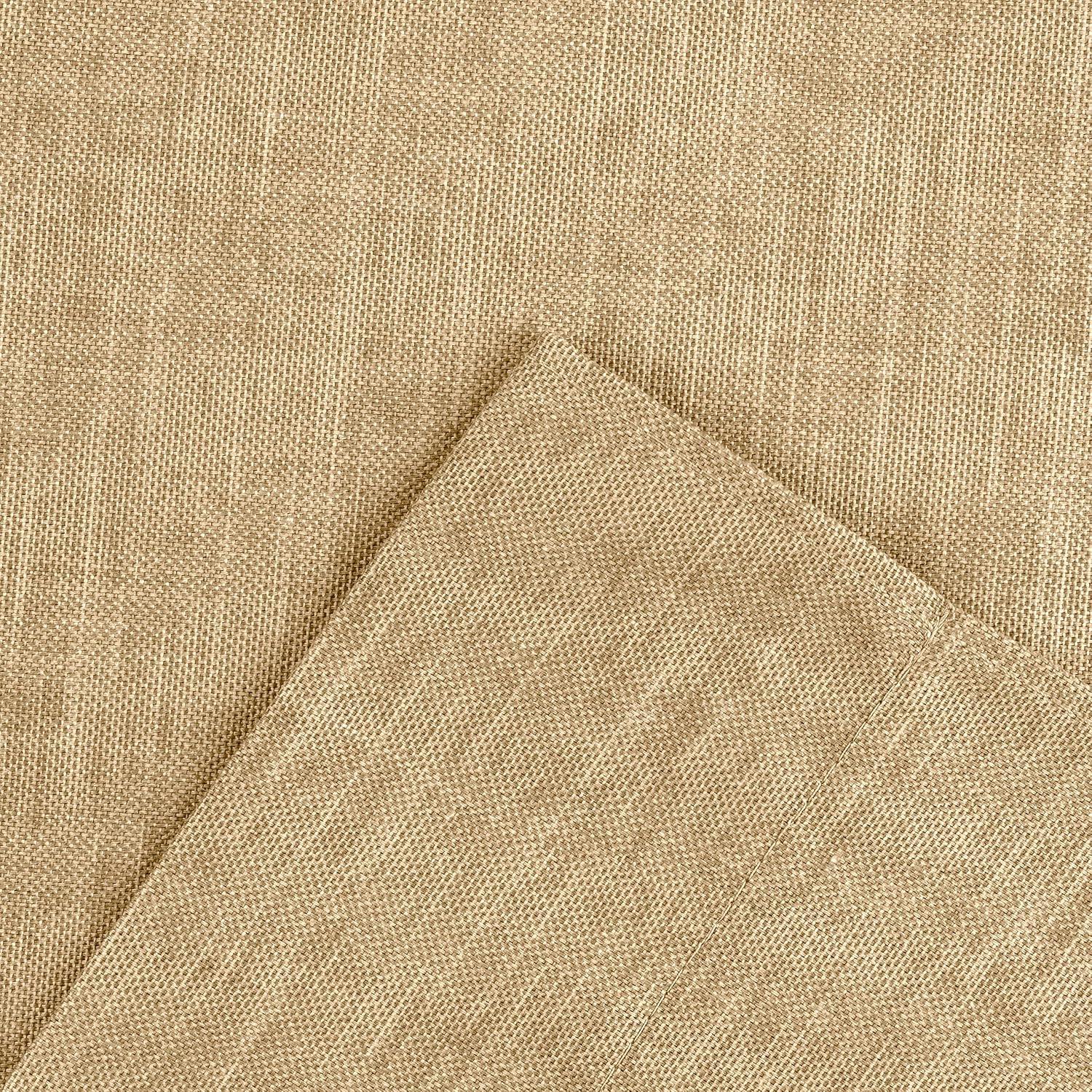 Ellis Curtain Lisa Solid Color Poly Cotton Duck Fabric Tailored Swag 56" x 36" Butter