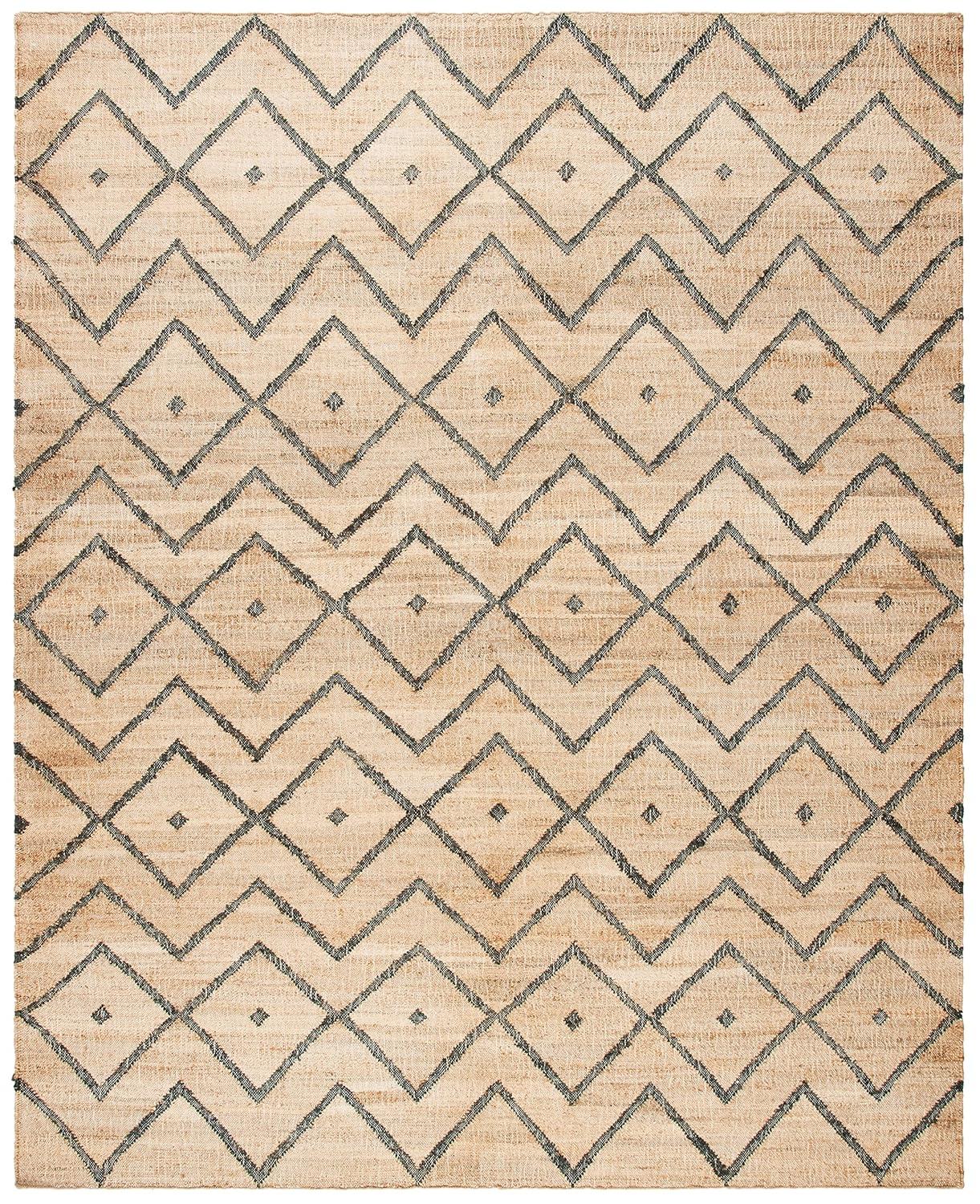 SAFAVIEH Kilim Wesley Geometric Area Rug, Natural/Charcoal, 9' x 12'