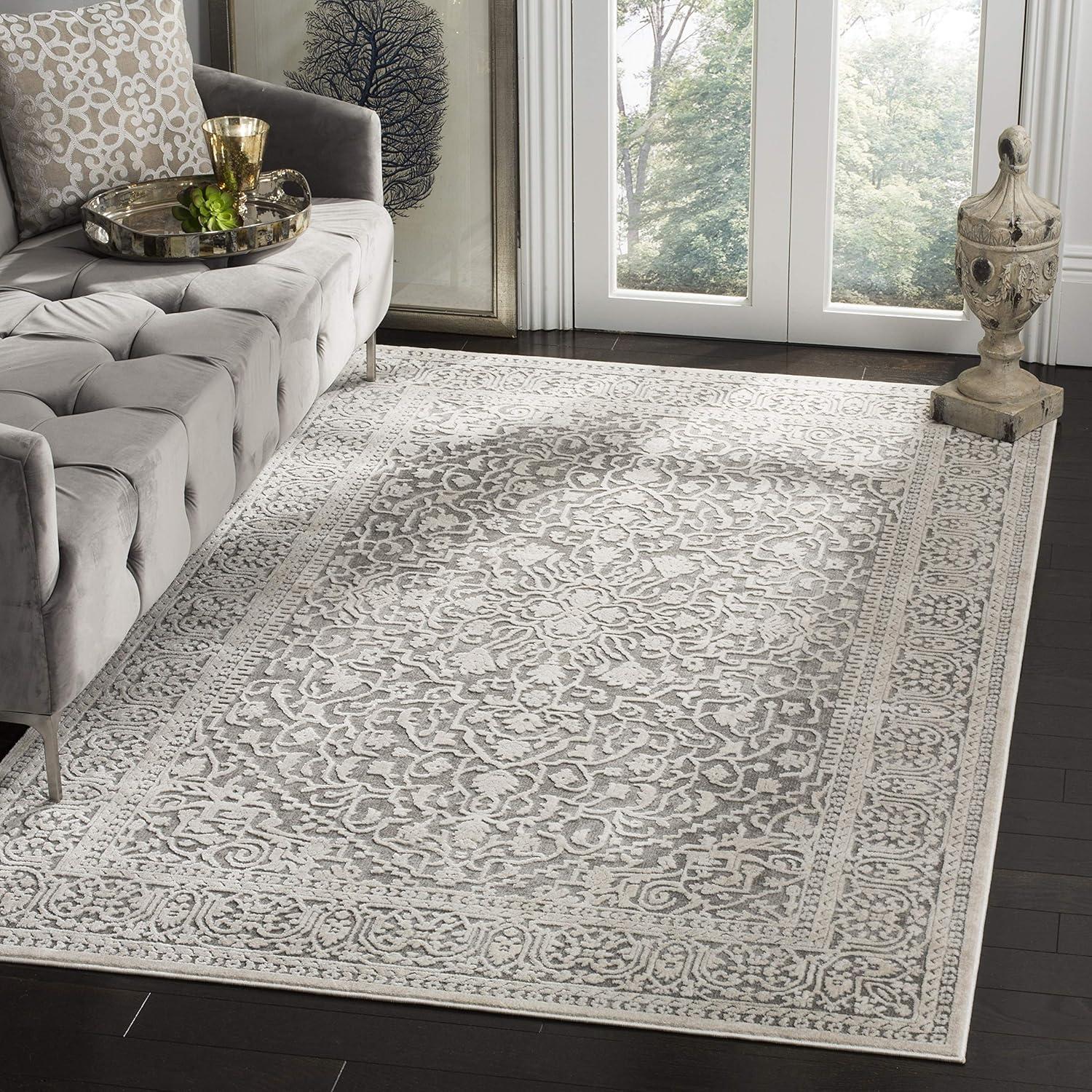 Reflection RFT670 Power Loomed Indoor Accent Rug - Dark Grey/Cream - 3'x5' - Safavieh.