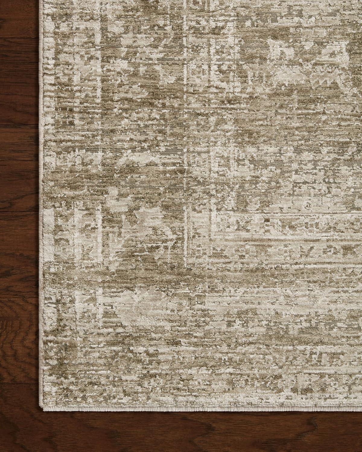 Honora Rug by Amber Lewis x Loloi - Khaki and Beige / 3'9" x 5'9"