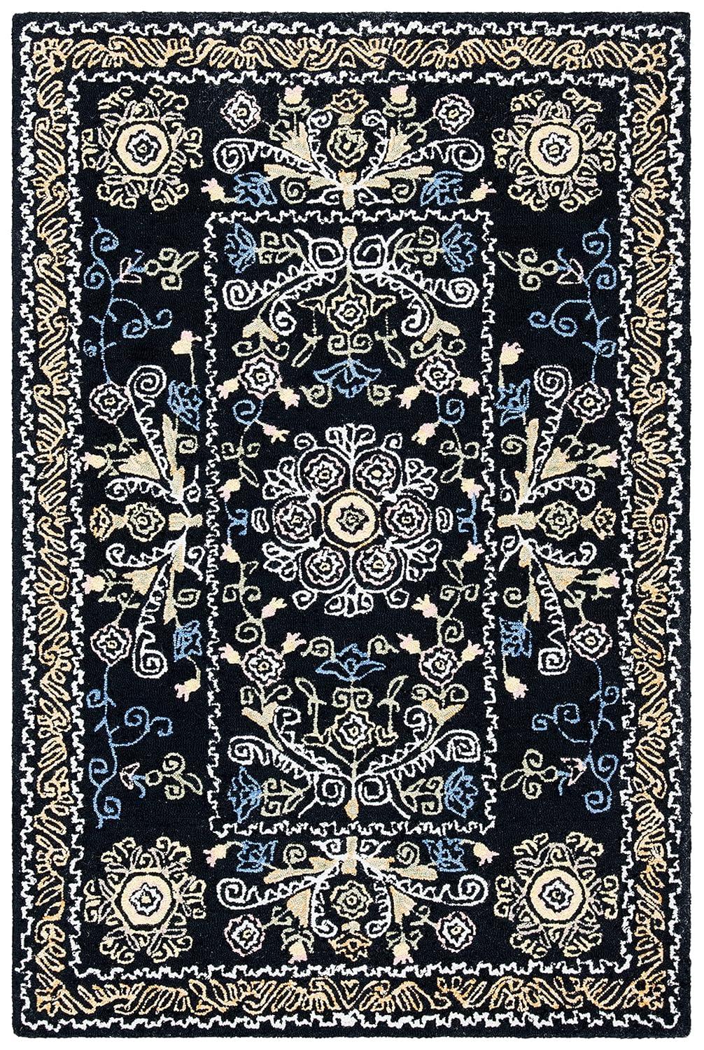 Micro-Loop MLP522 Hand Tufted Accent Rug - Black/Green - 2'x3' - Safavieh.