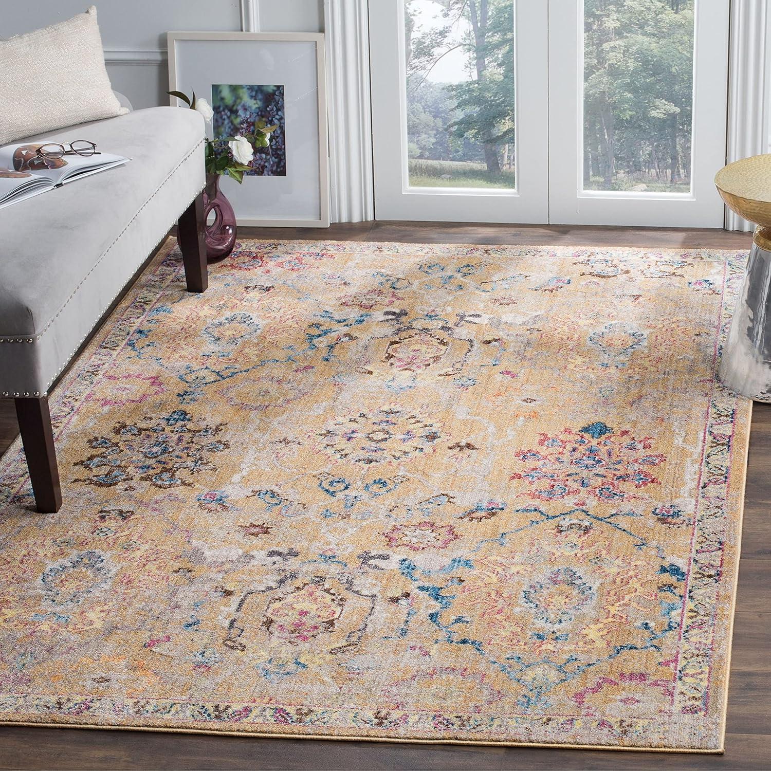 Bristol BTL347 Power Loomed Indoor Runner Rug - Grey/Blue - 2'3"x10' - Safavieh