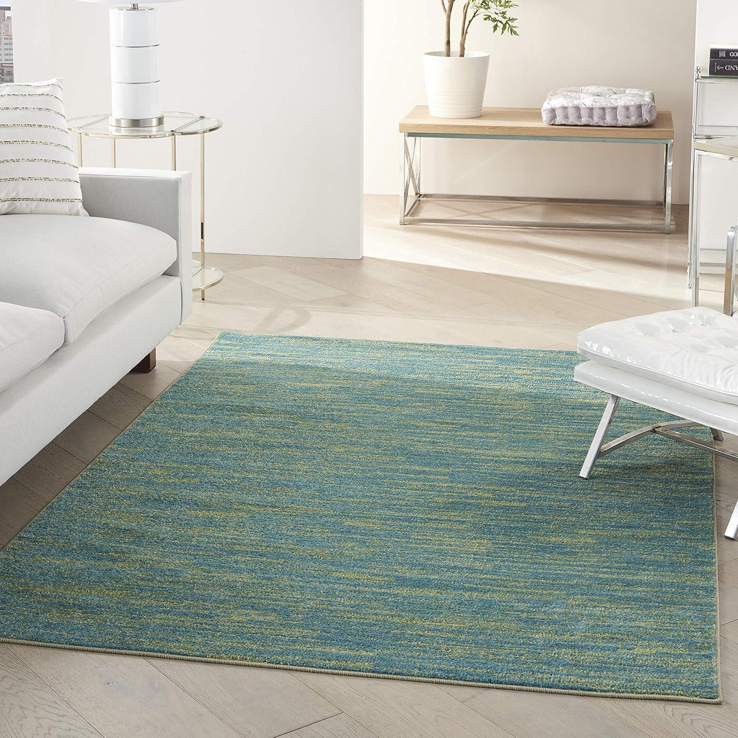 Nourison Nourison Essentials NRE01 Indoor/outdoor Area Rug - Blue Green 5' x 7'