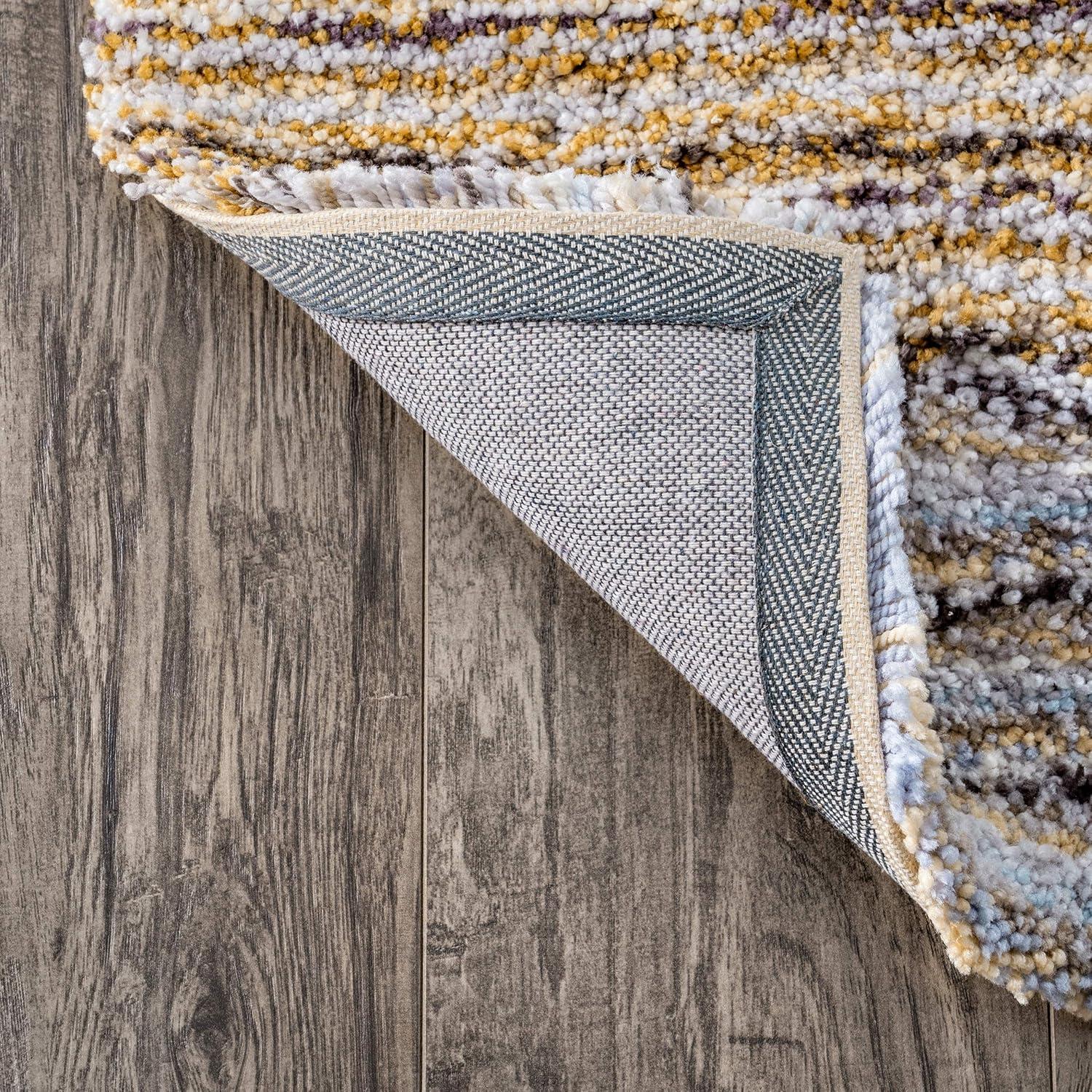 Nuloom Drey Striped Shag Indoor Area Rug