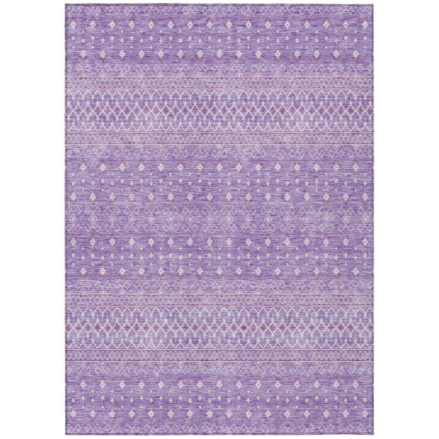 Addison Rugs Chantille Indoor/Outdoor Transitional Boho Lavender Washable Rectangle Rug, 3' x 5'