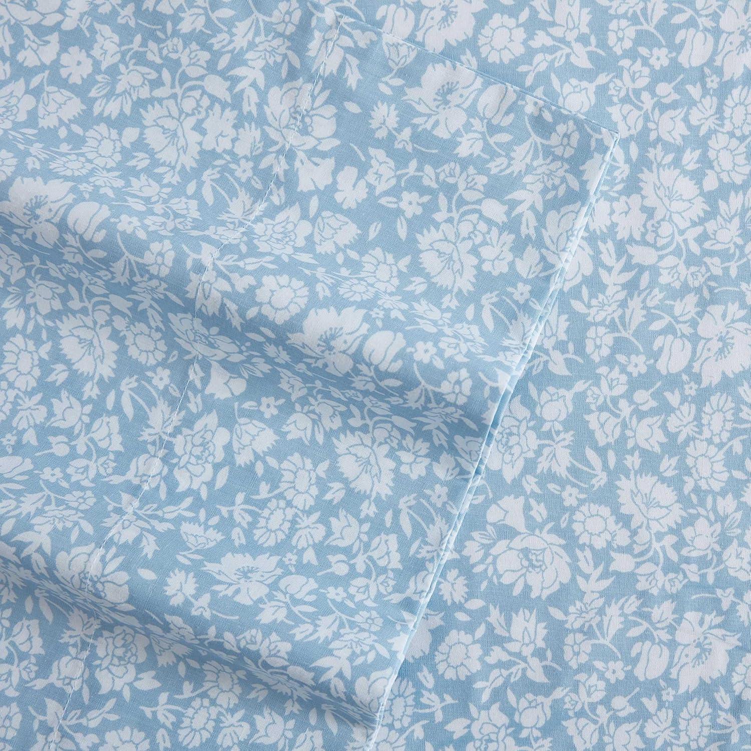 Laura Ashley Heirloom Ditzy Blue Twin Xl Sheet Set