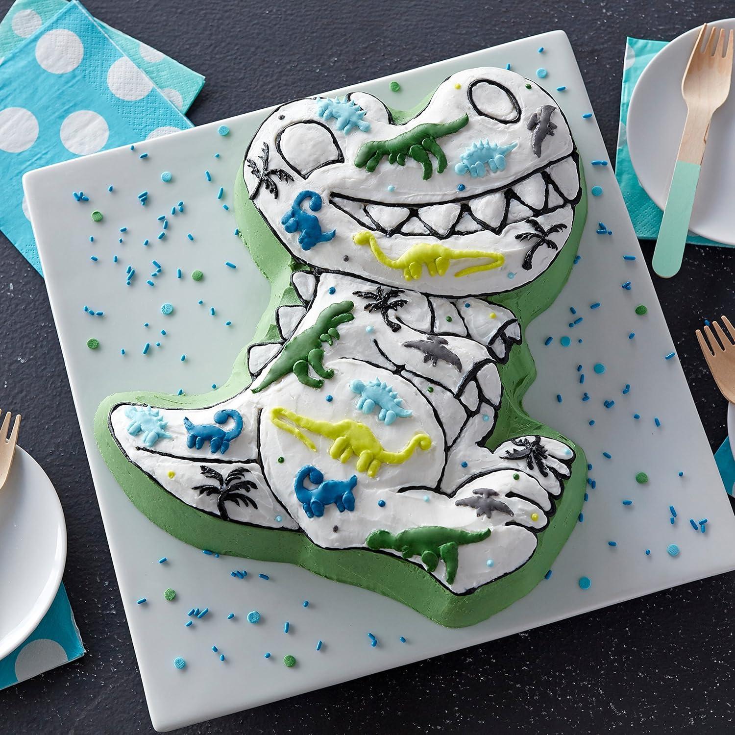 Dinosaur Cake Pan, 12.75 x 11.00 x 2.00 inches Diameter Cups