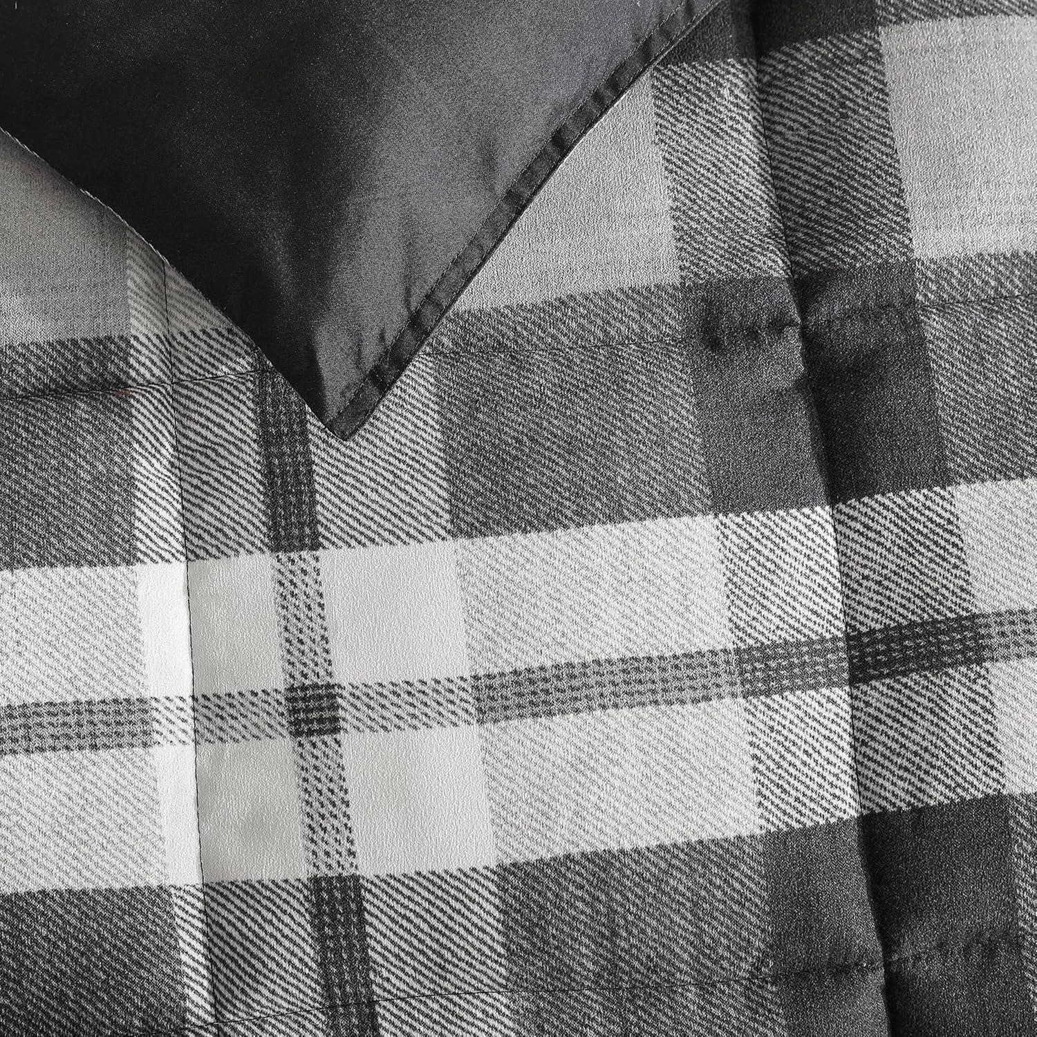 Nautica Nautica Crossview Plaid Microsuede Blue Comforter Set