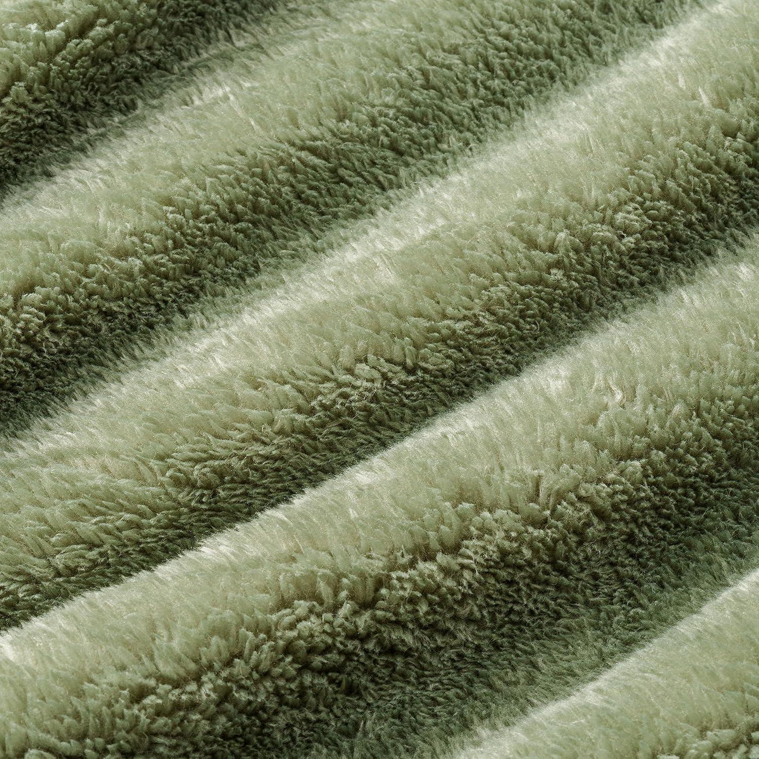 Berkshire Blanket Classic Extra-Fluffy™ Plush Blanket King Size, Soft Fuzzy Fluffy Long Hair Blanket for Couch Sofa Bed, Dark Sage Green, 90x108 Inches