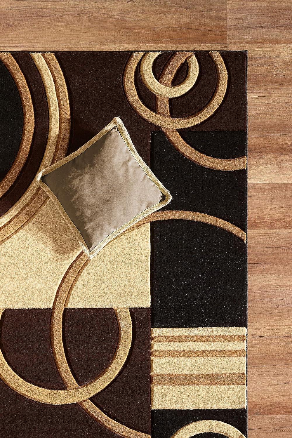 GLORY RUGS Area Rug Modern Soft Hand Carved Contemporary Floor Carpet with Premium Fluffy Texture for Indoor Living Dining Room and Bedroom Area (4x6, Turquoise)