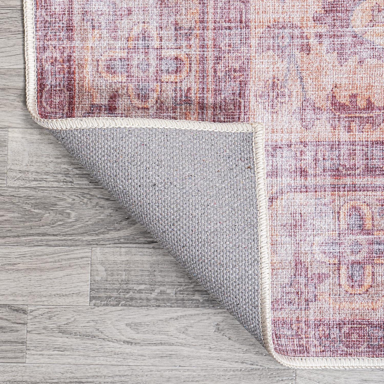 3' x 5' Alacati Ogee Medallion Machine Washable Indoor/Outdoor Area Rug, Red/Orange/Cream - JONATHAN Y