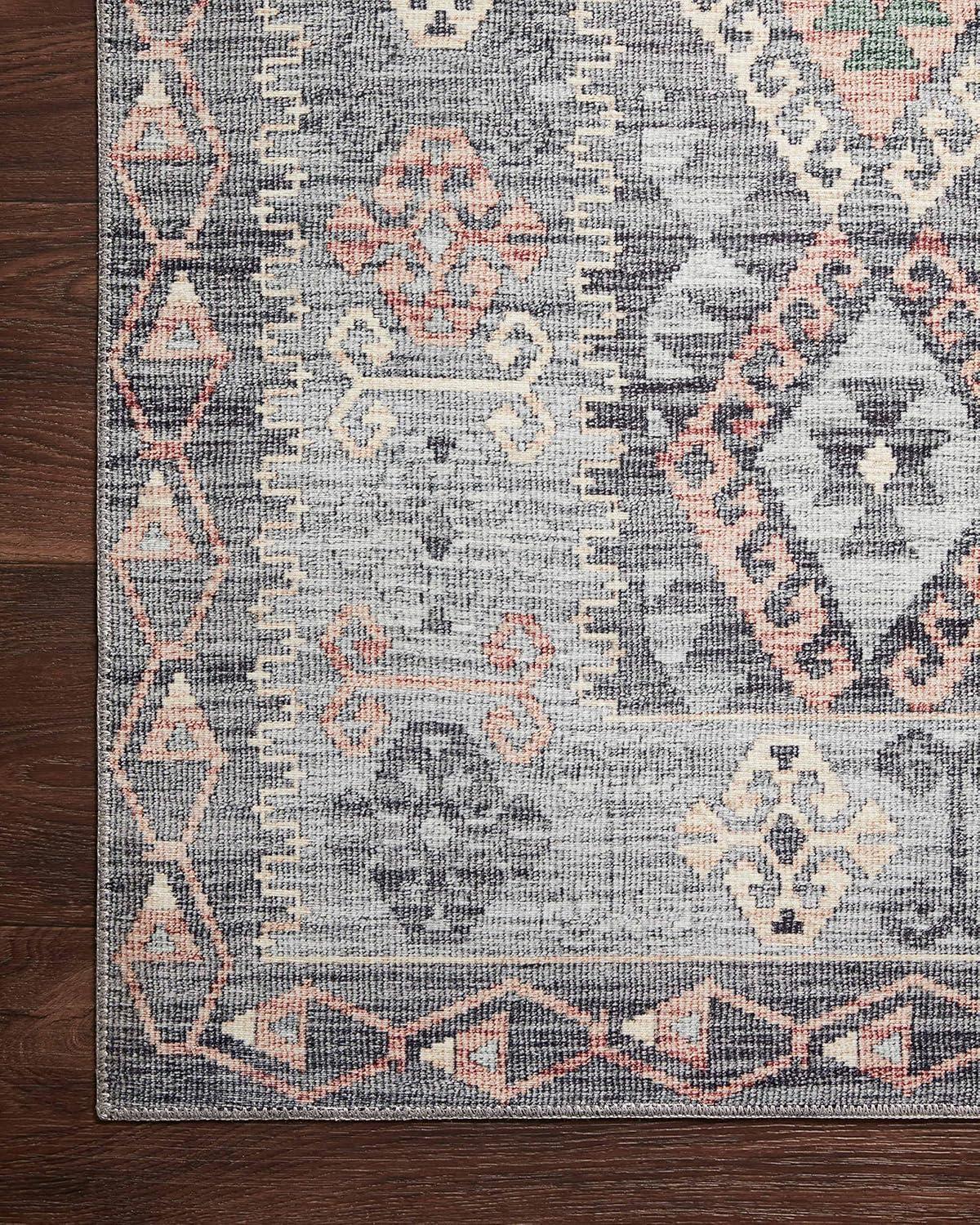 Loloi II Zion ZIO-01 Southwestern Traditional Area Rug, Gray, 2' 3" x 3' 9"