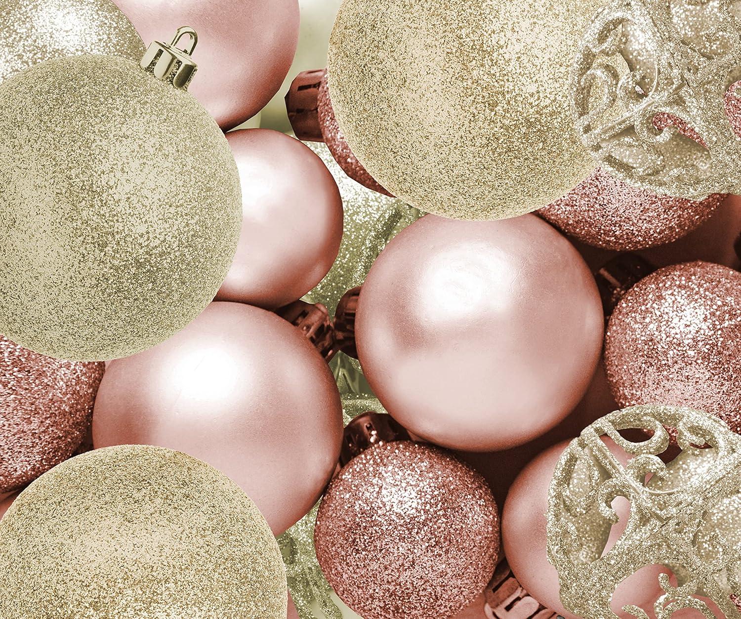 R N' Ds Shatterproof Christmas Ornament Balls - Assorted Golds - 100 Pack