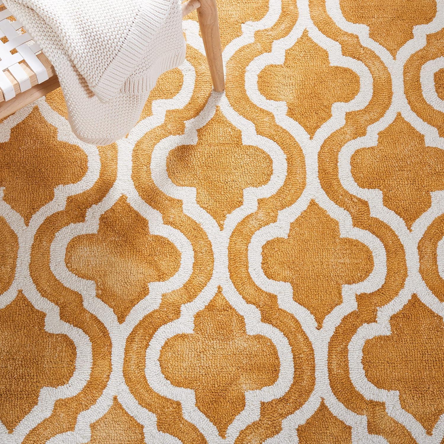 Dip Dye DDY537 Hand Tufted Indoor Area Rug - Gold/Ivory - 5'x8' - Safavieh