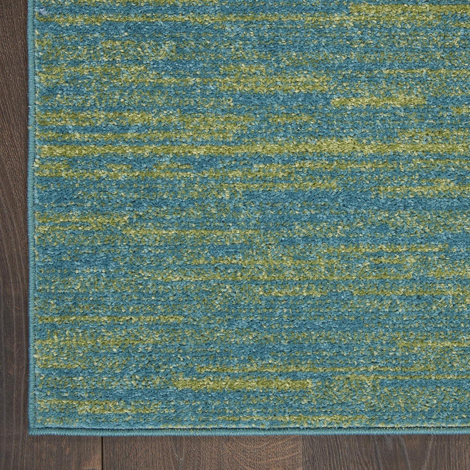 Nourison Nourison Essentials NRE01 Indoor/outdoor Area Rug - Blue Green 6' x 9'