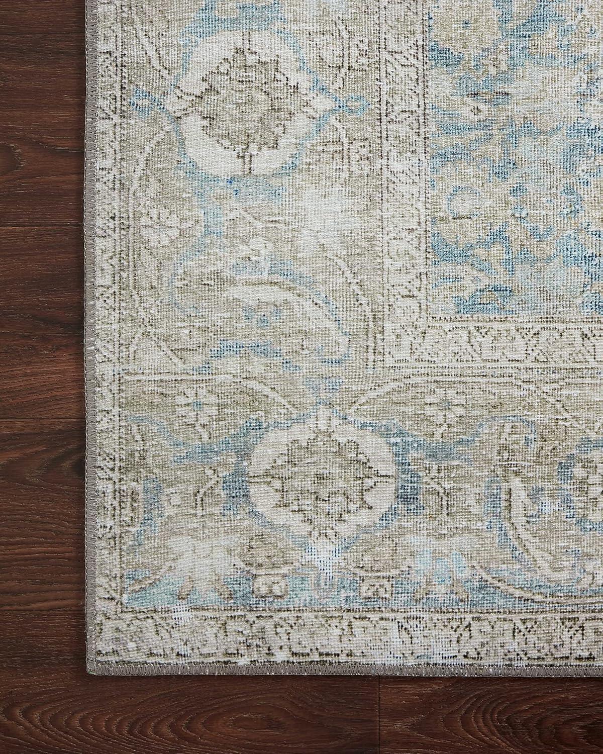 Loloi II Wynter WYN-10 Ocean / Silver Oriental Area Rug 5'-0" x 7'-6"