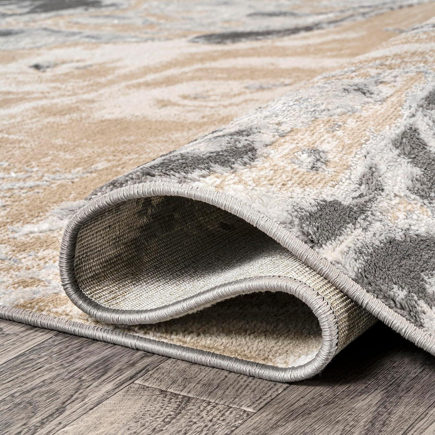 JONATHAN Y Swirl Marbled Abstract Beige/Ivory 5 ft. x 8 ft. Area Rug