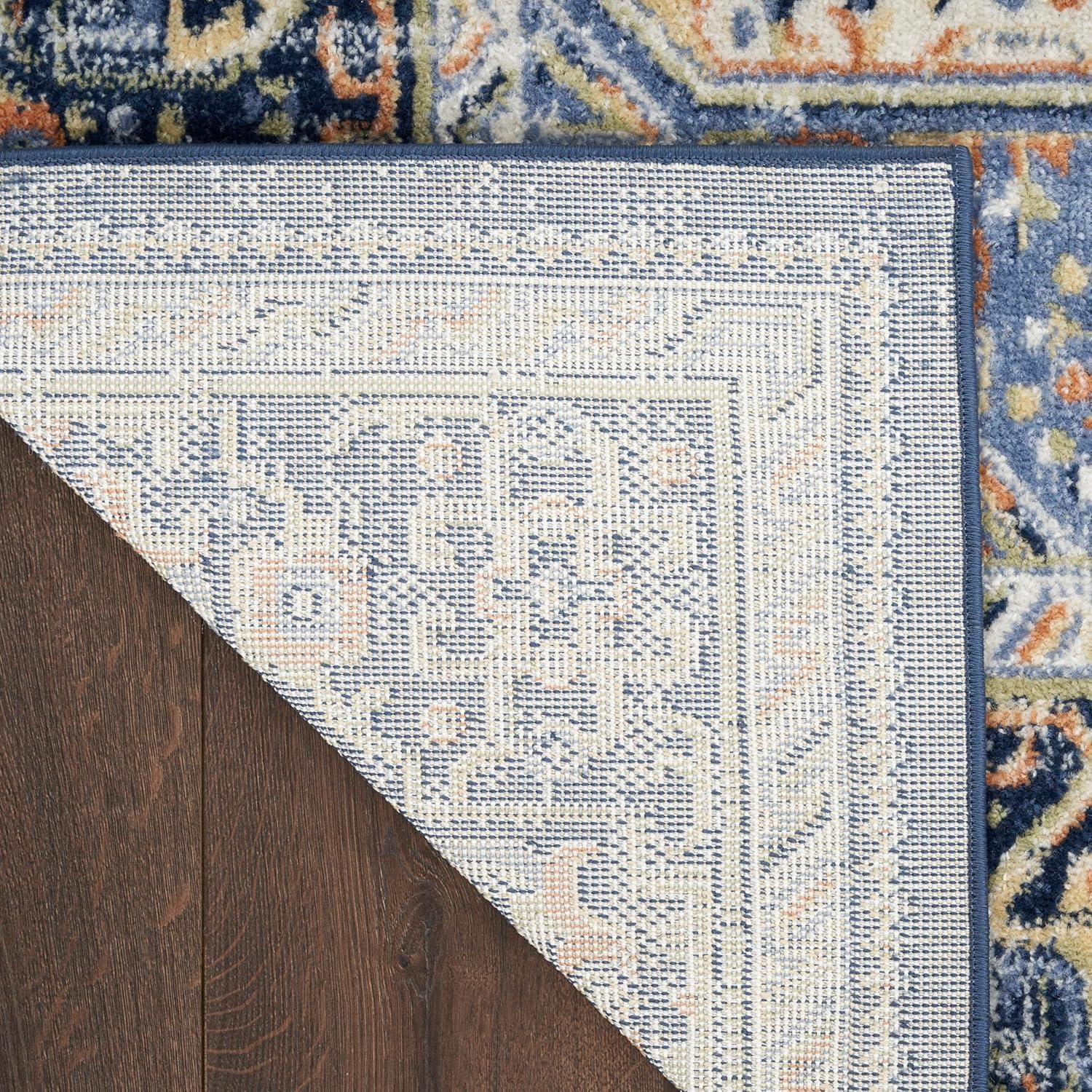 Nourison Essentials Persian Vintage Indoor Outdoor Area Rug Navy 8' x 10'
