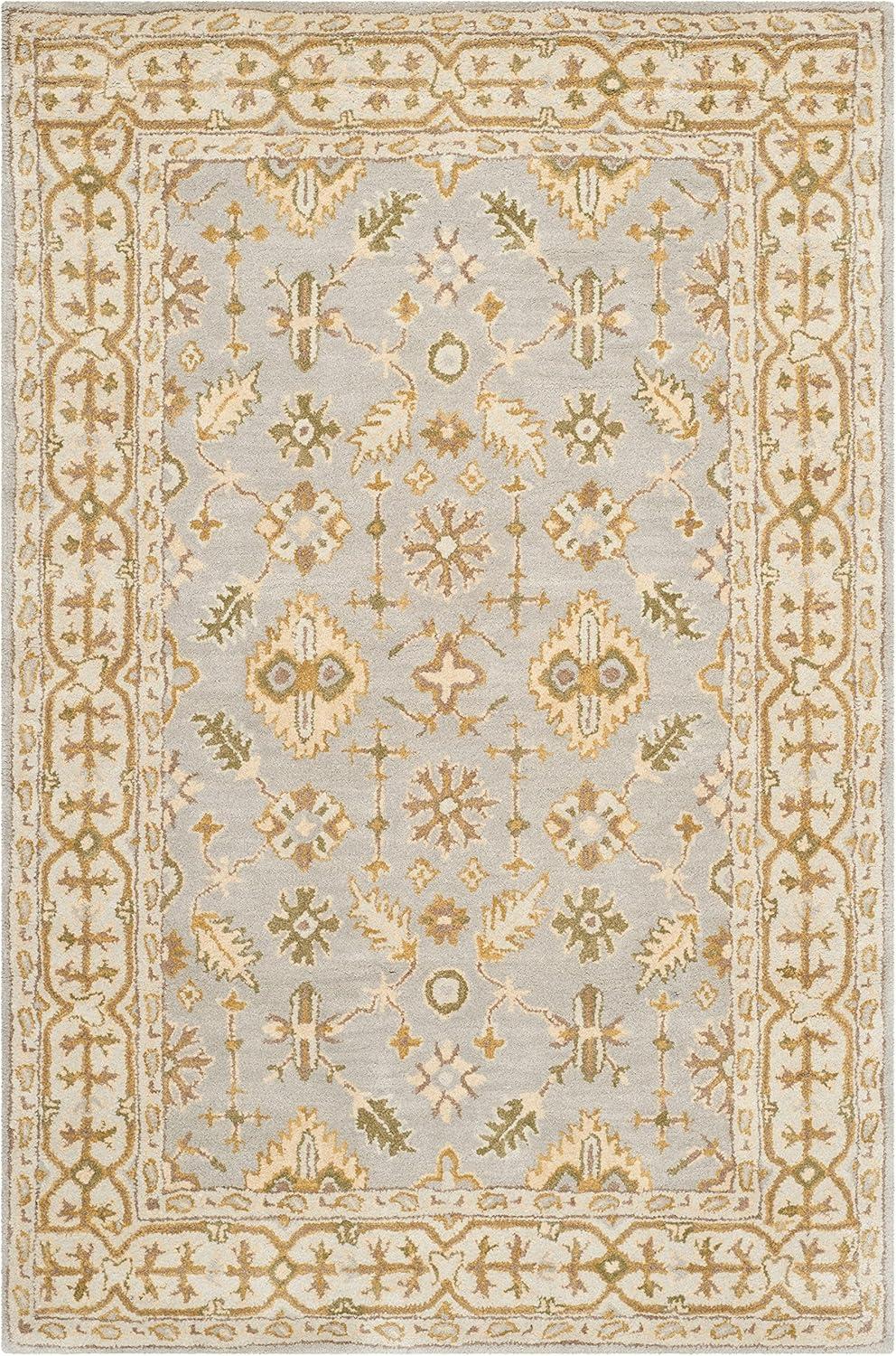 Classic CL933 Hand Tufted Area Rug - Light Blue/Ivory - 5'x8' - Safavieh.