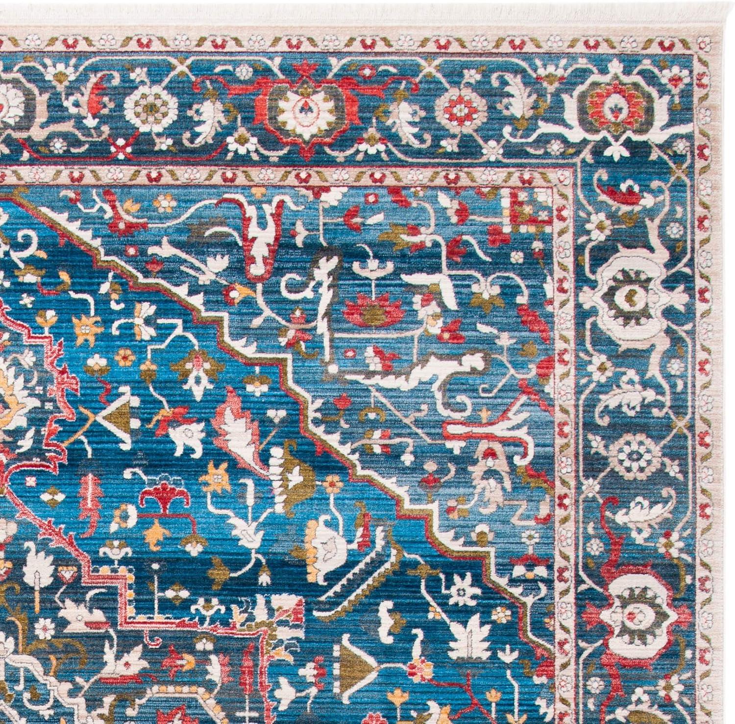 Vintage Persian VTP479 Power Loomed Area Rug - Blue/Ivory - 8'x10' - Safavieh.