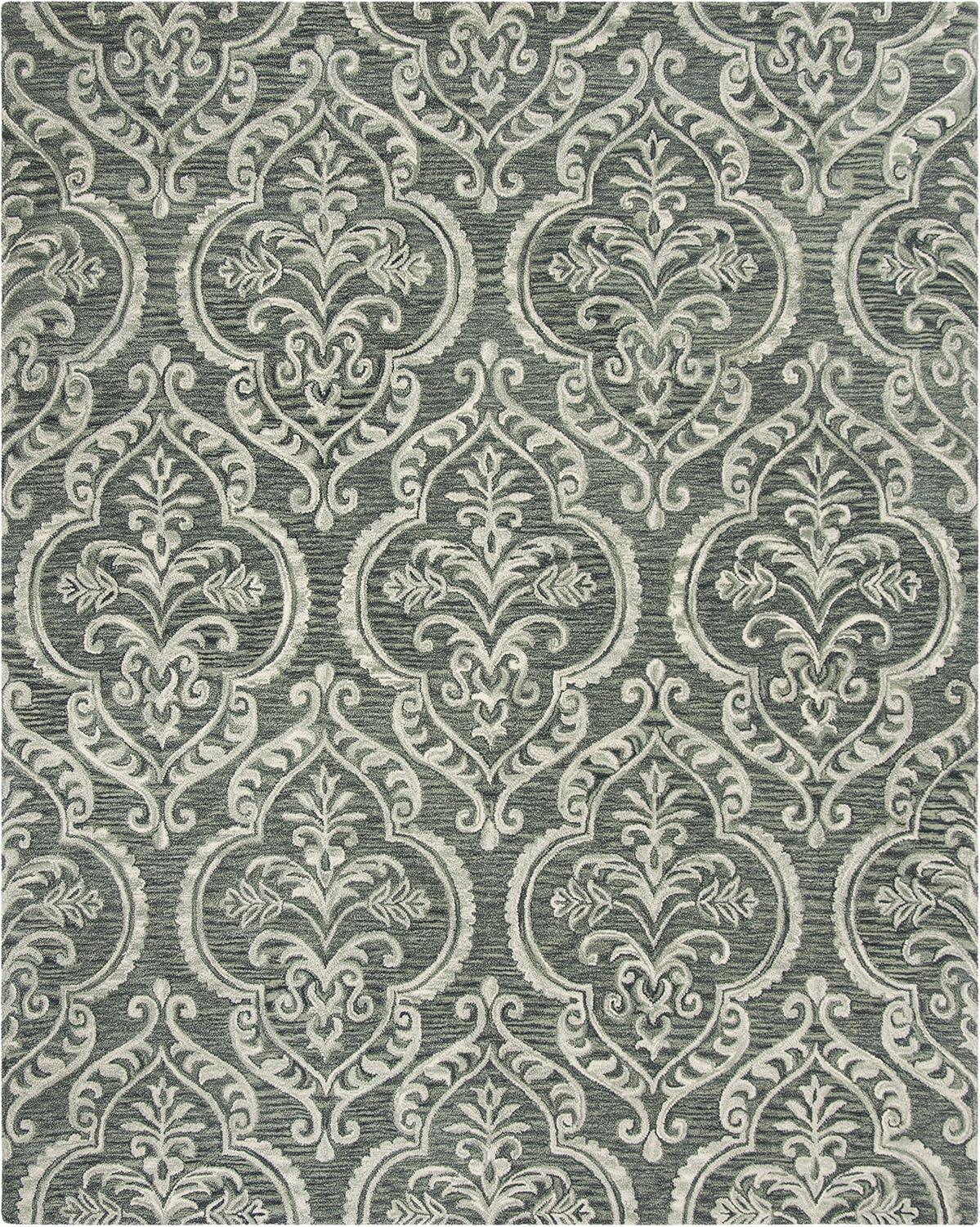 Blossom BLM603 Hand Tufted Area Rug - Blue/Sage - 8'x10' - Safavieh.