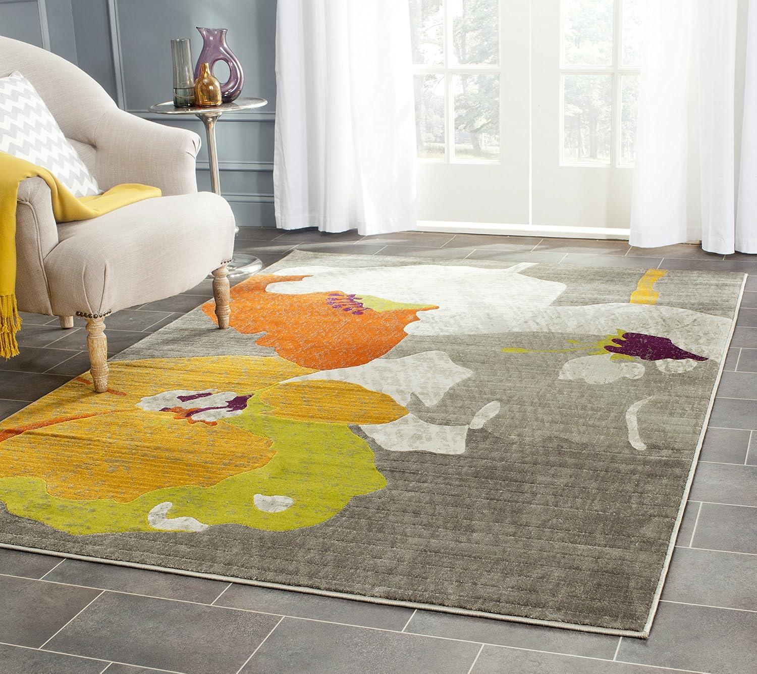 SAFAVIEH Porcello PRL7731D Dark Grey / Ivory Rug