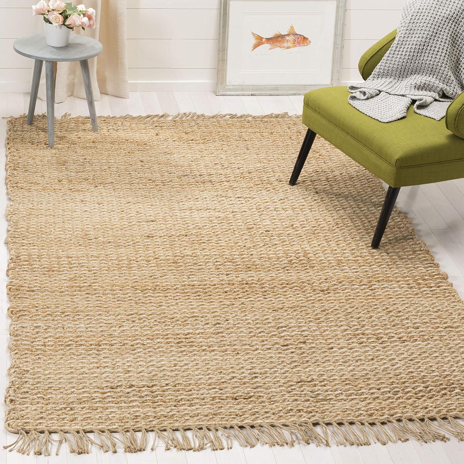 Natural Fiber NF465 Hand Woven Indoor Area Rug - Ivory/Natural - 6'x9' - Safavieh.