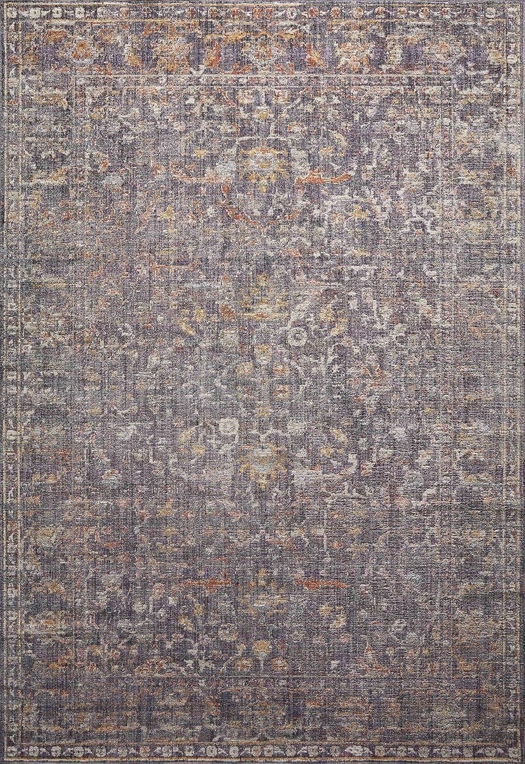 Rosemarie Graphite Multi Reversible Easy-Care Area Rug - 2'7" x 8'