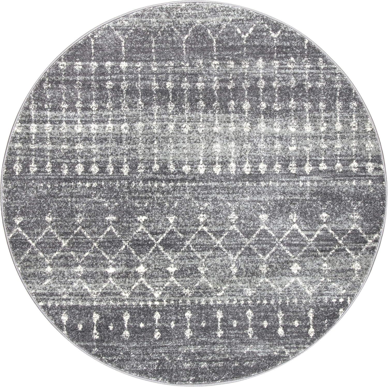 Nuloom Moroccan Power Loomed Gray Area Rugs, 5 x 7