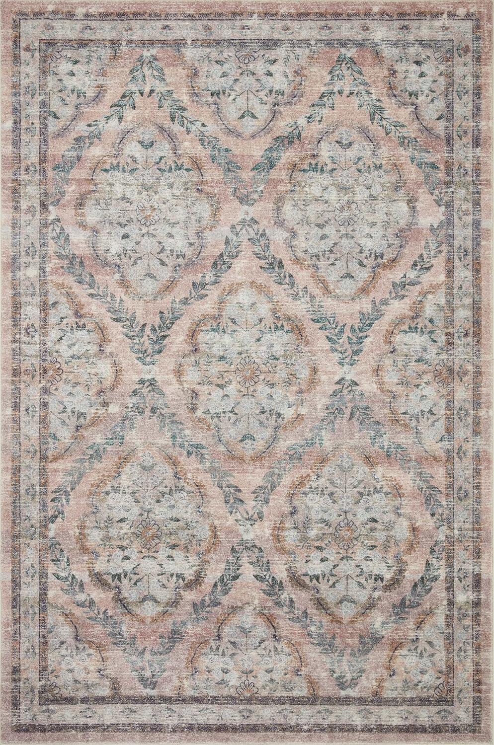 Rifle Paper Co. x Loloi Courtyard Blush Area Rug feat. CloudPile