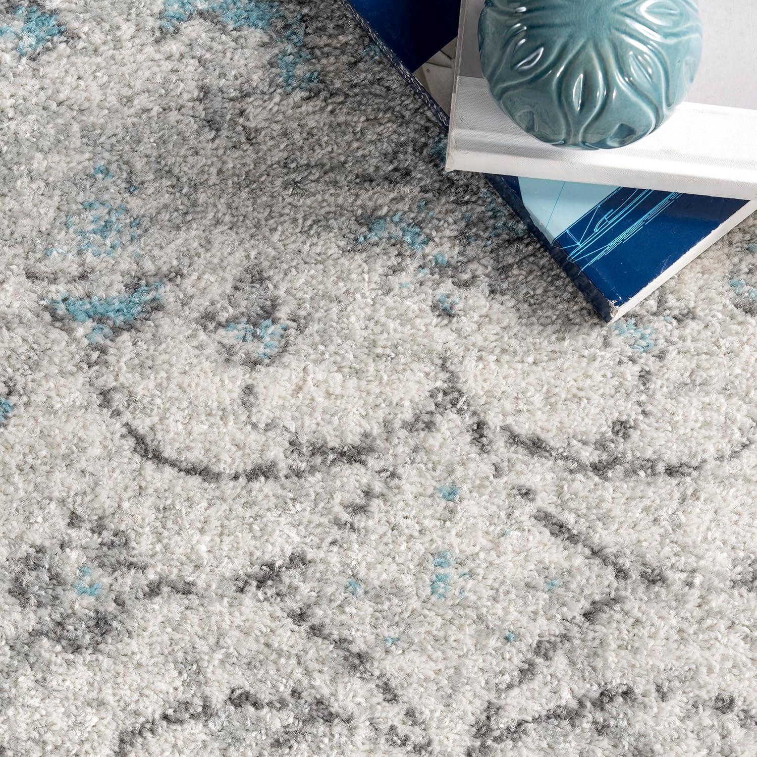 nuLOOM Rio Transitional Farmhouse Area Rug, 10' x 14', Aqua