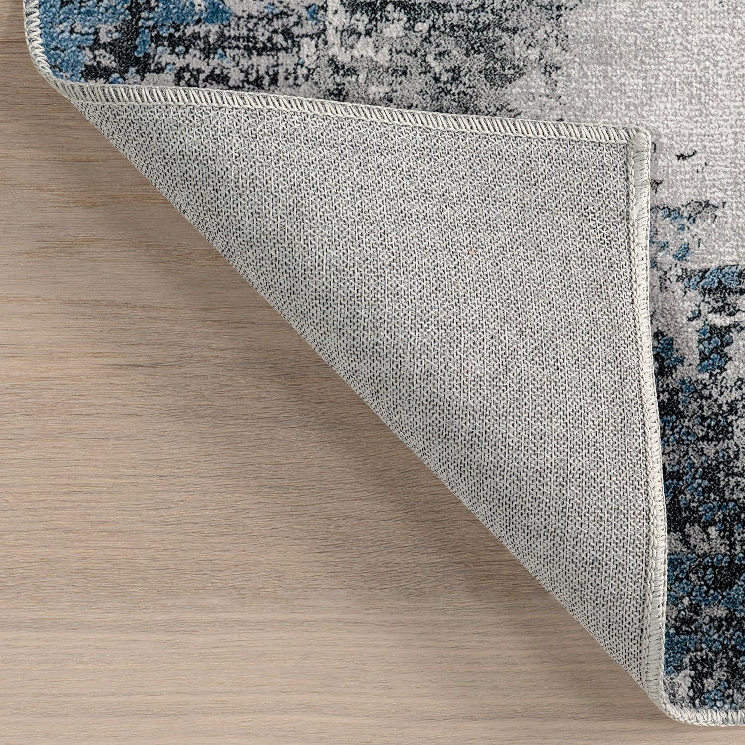 Nuloom Dali Abstract Pet Friendly Machine Washable Area Rug, 3' x 5', Blue Grey