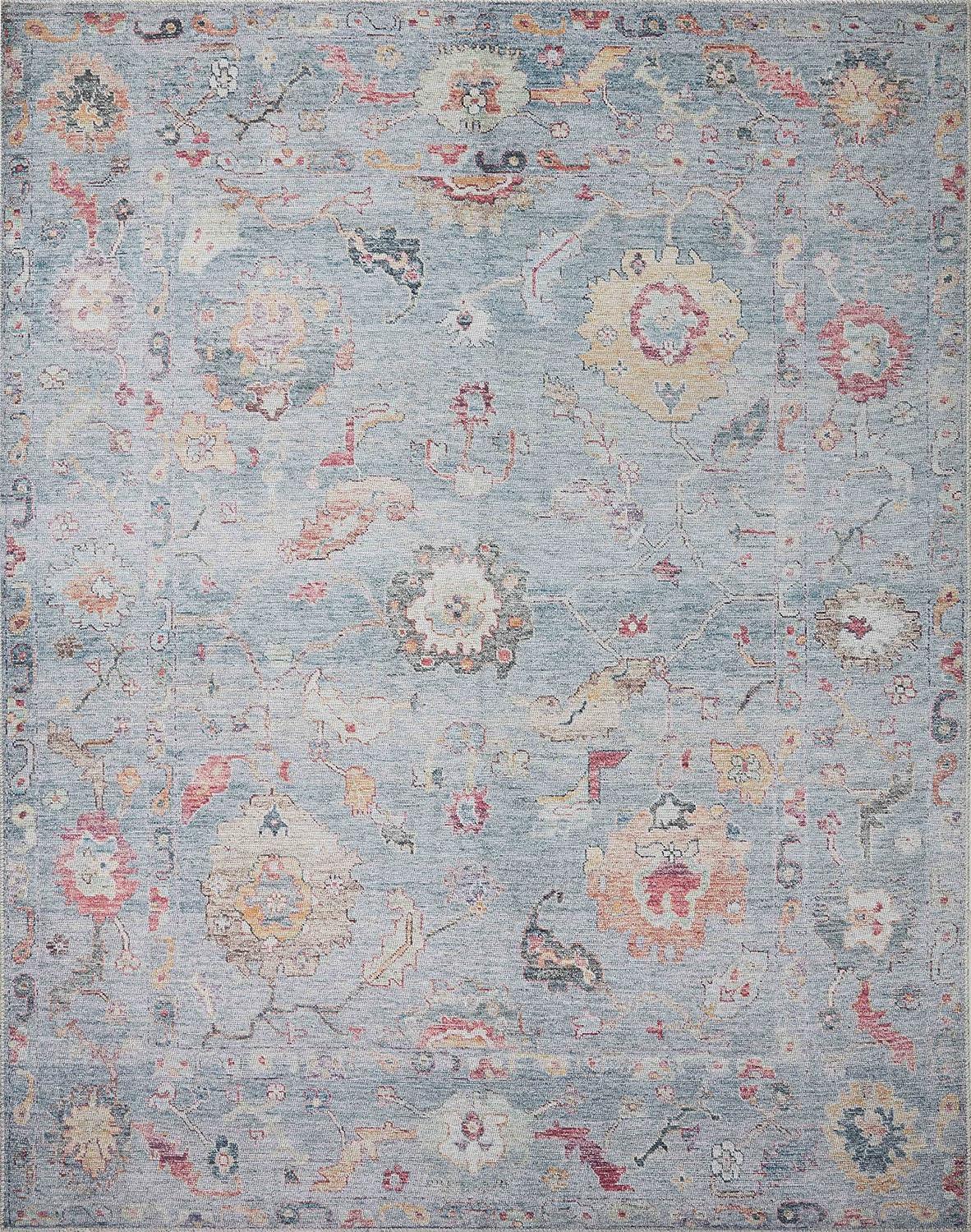 Elysium Denim Multi Oriental Low-Pile 7'6" x 9'6" Area Rug