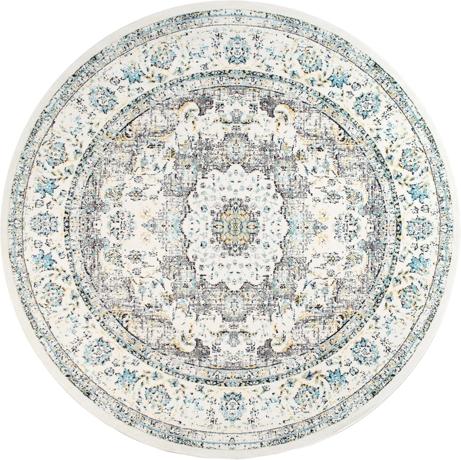 Nuloom Verona Vintage Persian Indoor Area Rug, Round 5', Grey