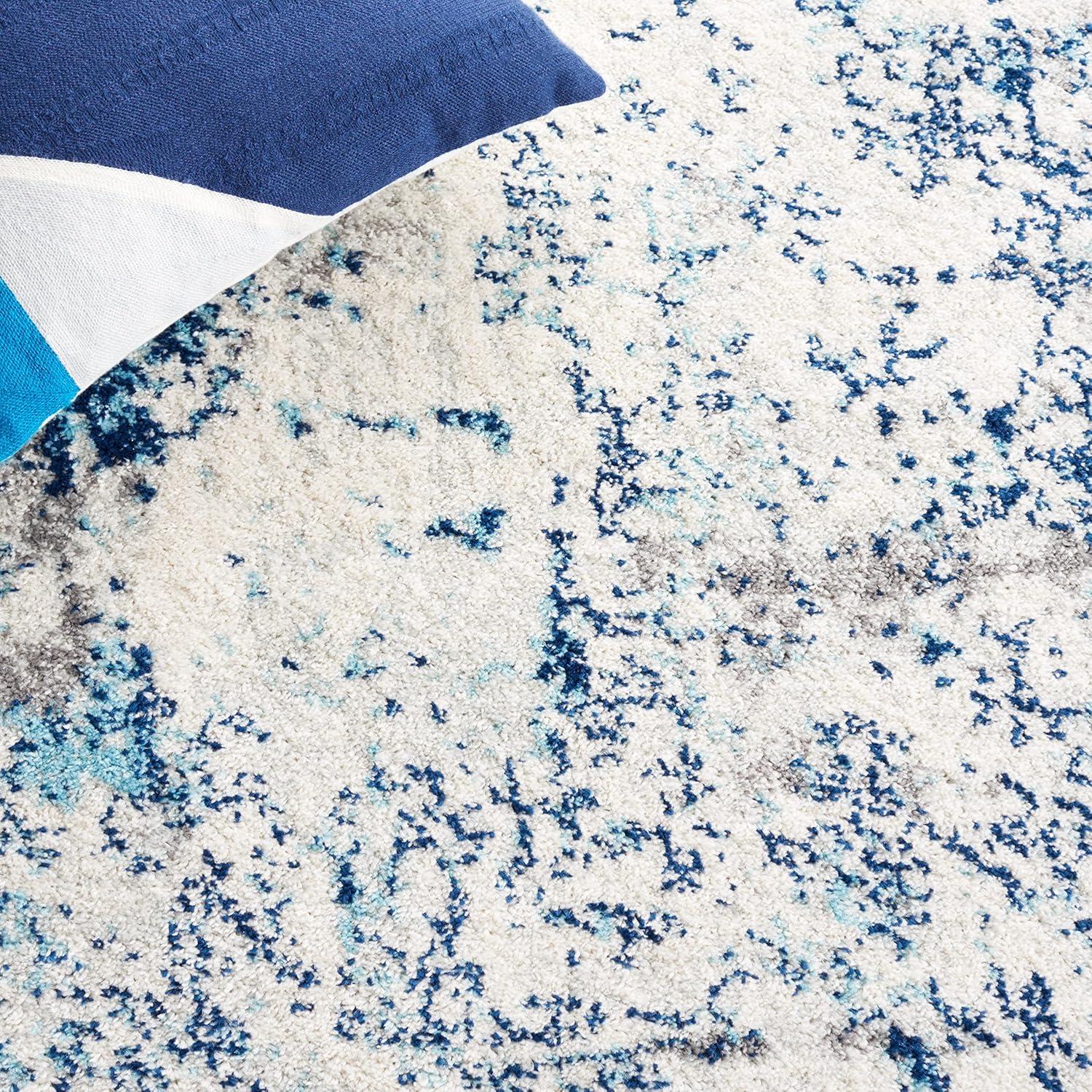 Tulum TUL284 Power Loomed Area Rug - Ivory/Blue - 5'3"x7'6" - Safavieh.