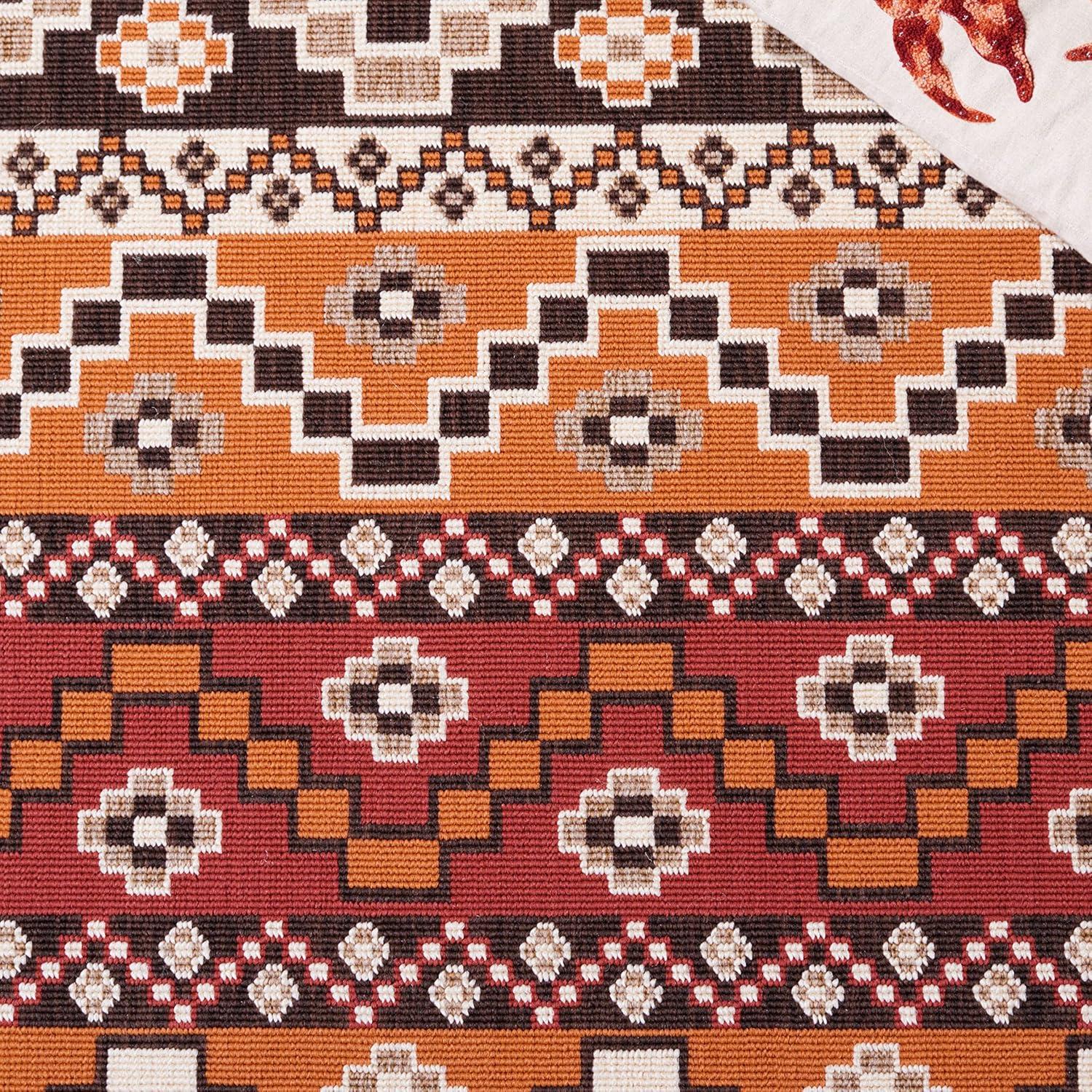 Veranda VER095 Power Loomed Indoor and Outdoor Accent Rug - Red/Chocolate - 2'7"x5' - Safavieh.