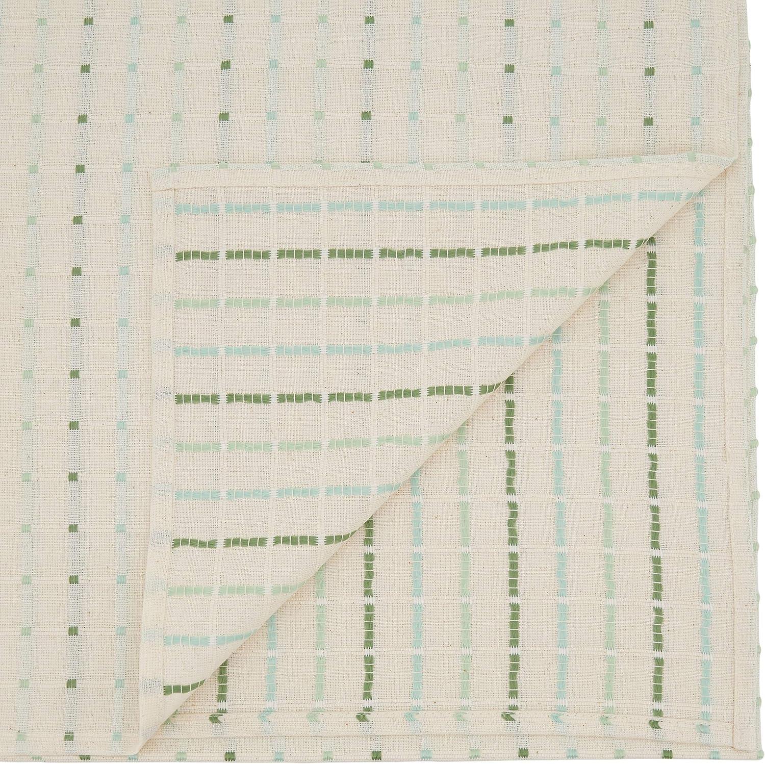 Saro Lifestyle Solid Color Tablecloth With Stitched Line Design