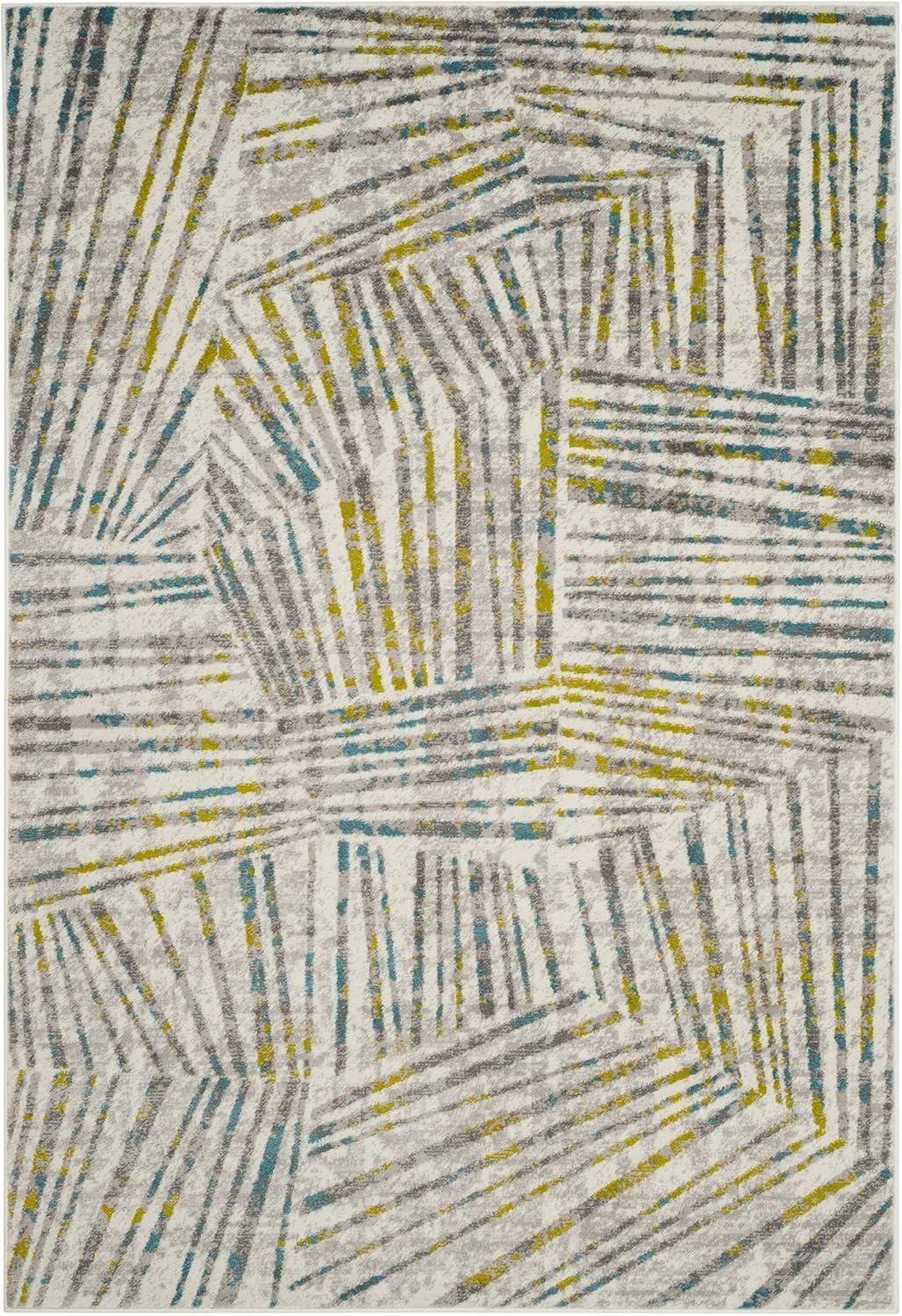 Skyler SKY191 Power Loomed Indoor Area Rug - Grey/Green - 8'x10' - Safavieh