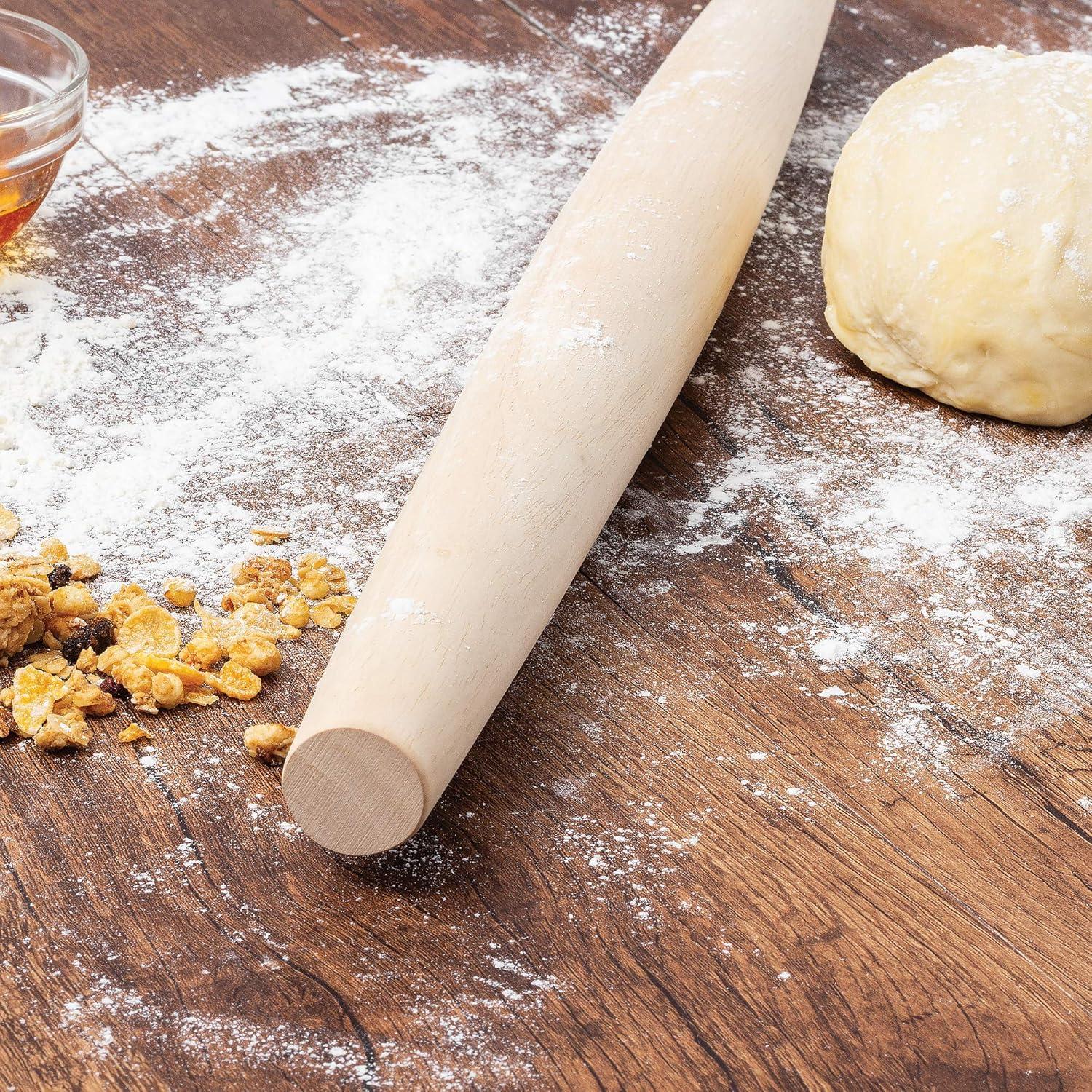 Fox Run 20" Long Tapered French Rolling Pin Wood Dough Baking Cookie Biscuit New