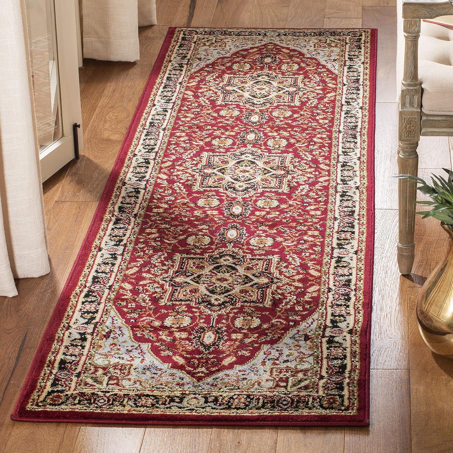 Lyndhurst Heriz LNH330 Power Loomed Runner Rug - Ivory/Rust - 2'3"x16' - Safavieh