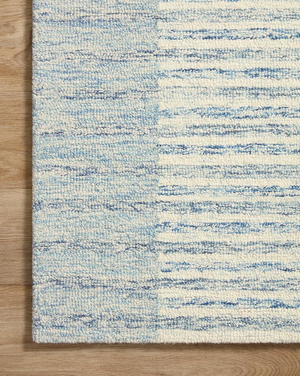 Chris Loves Julia x Loloi Chris Collection CHR-01 Ivory / Denim, TransitionalArea Rug