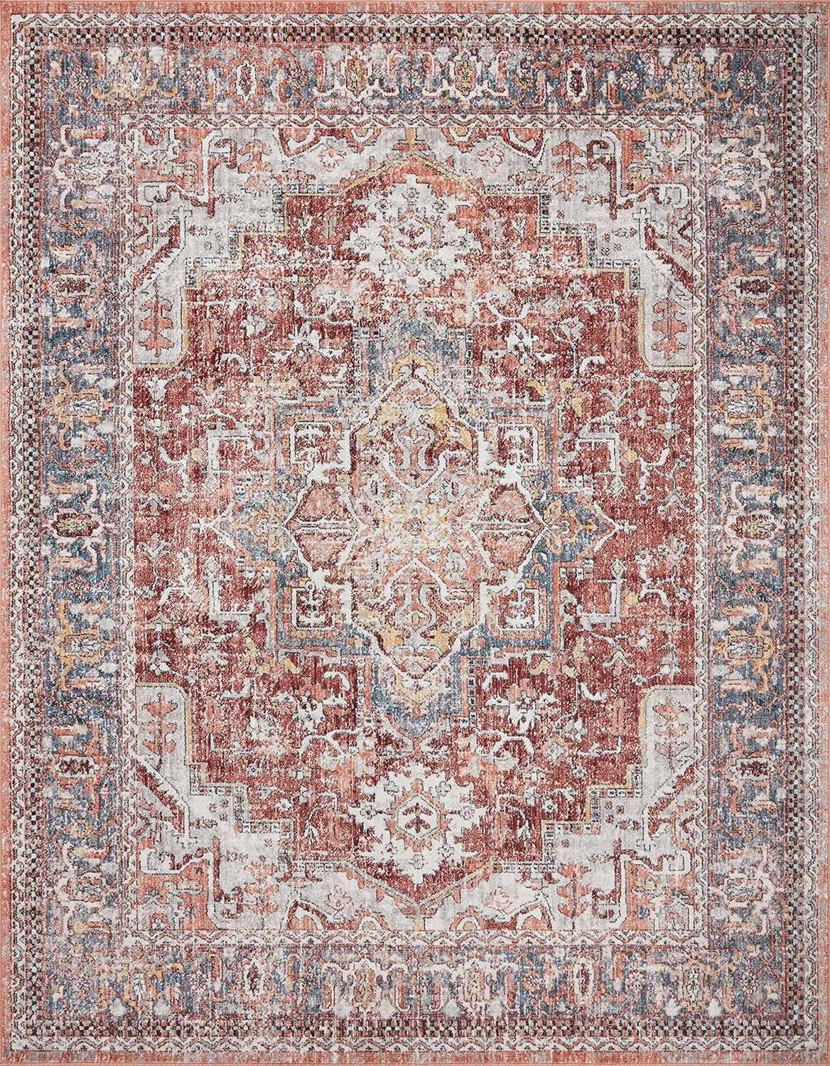 Loloi II Cassandra Collection CSN-01 Rust / Multi Oriental Area Rug 7'-10" x 10'