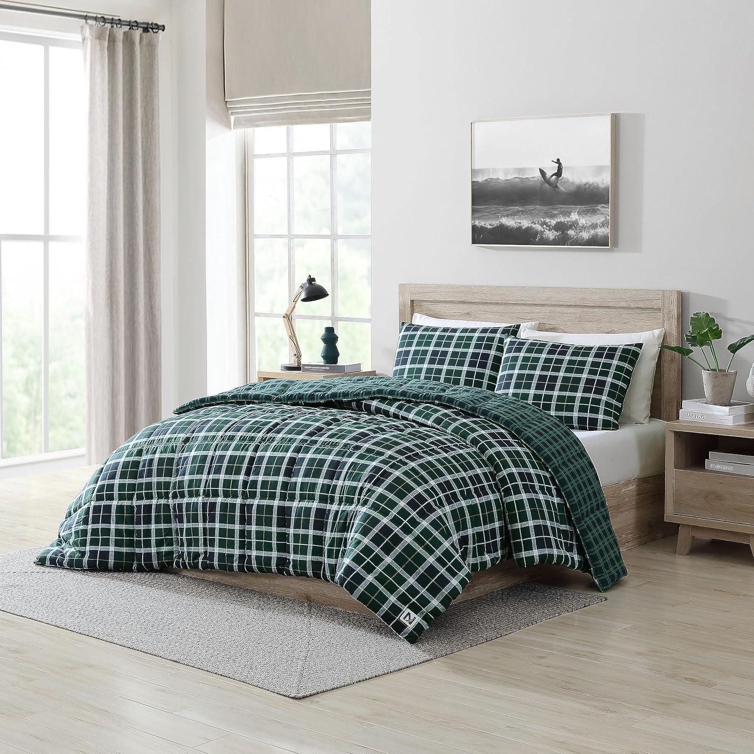 Nautica Northsail Plaid Navy Reversible Duvet Cover Set